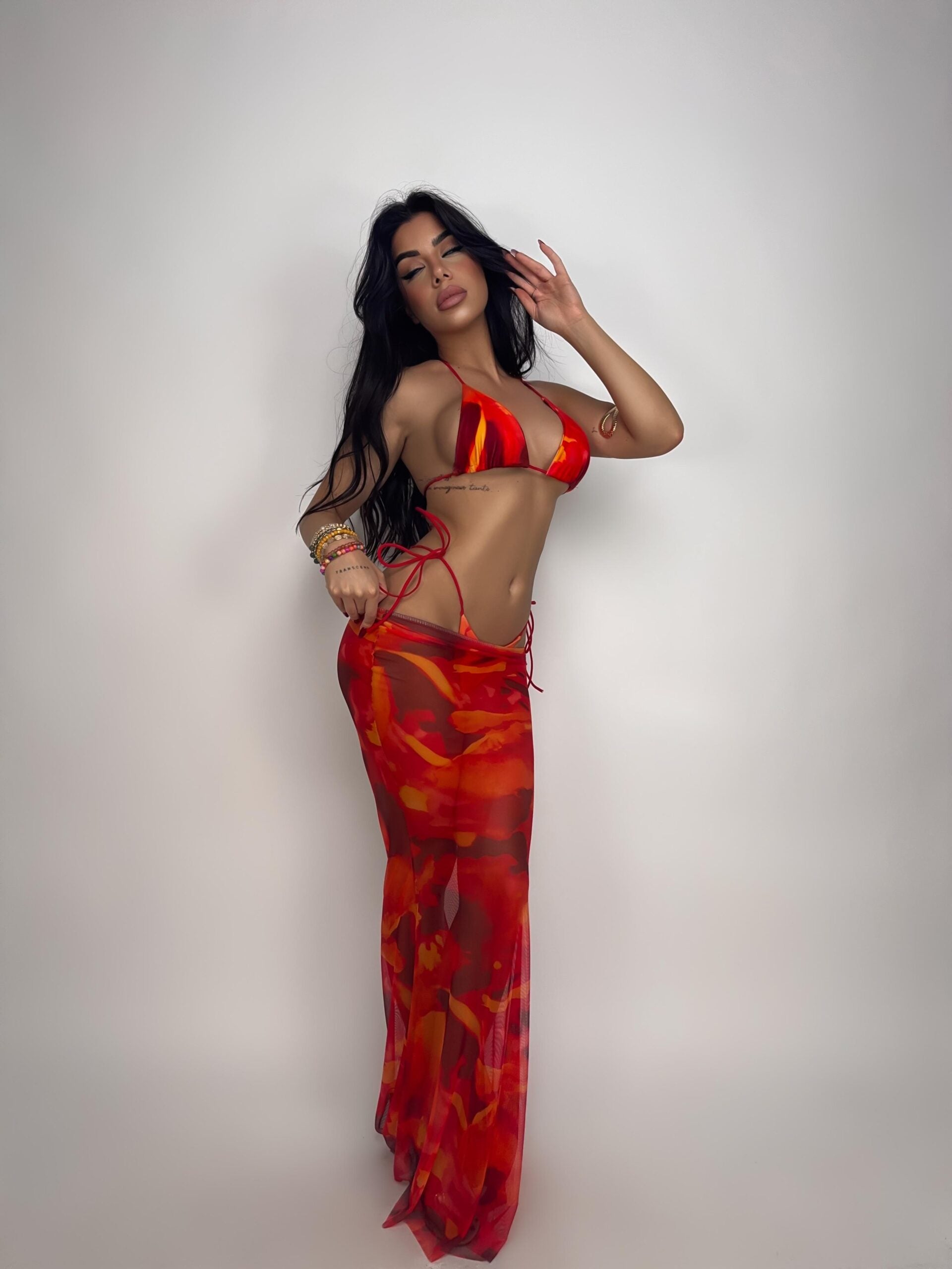 Set bikini + gonna Maribel – Rosso