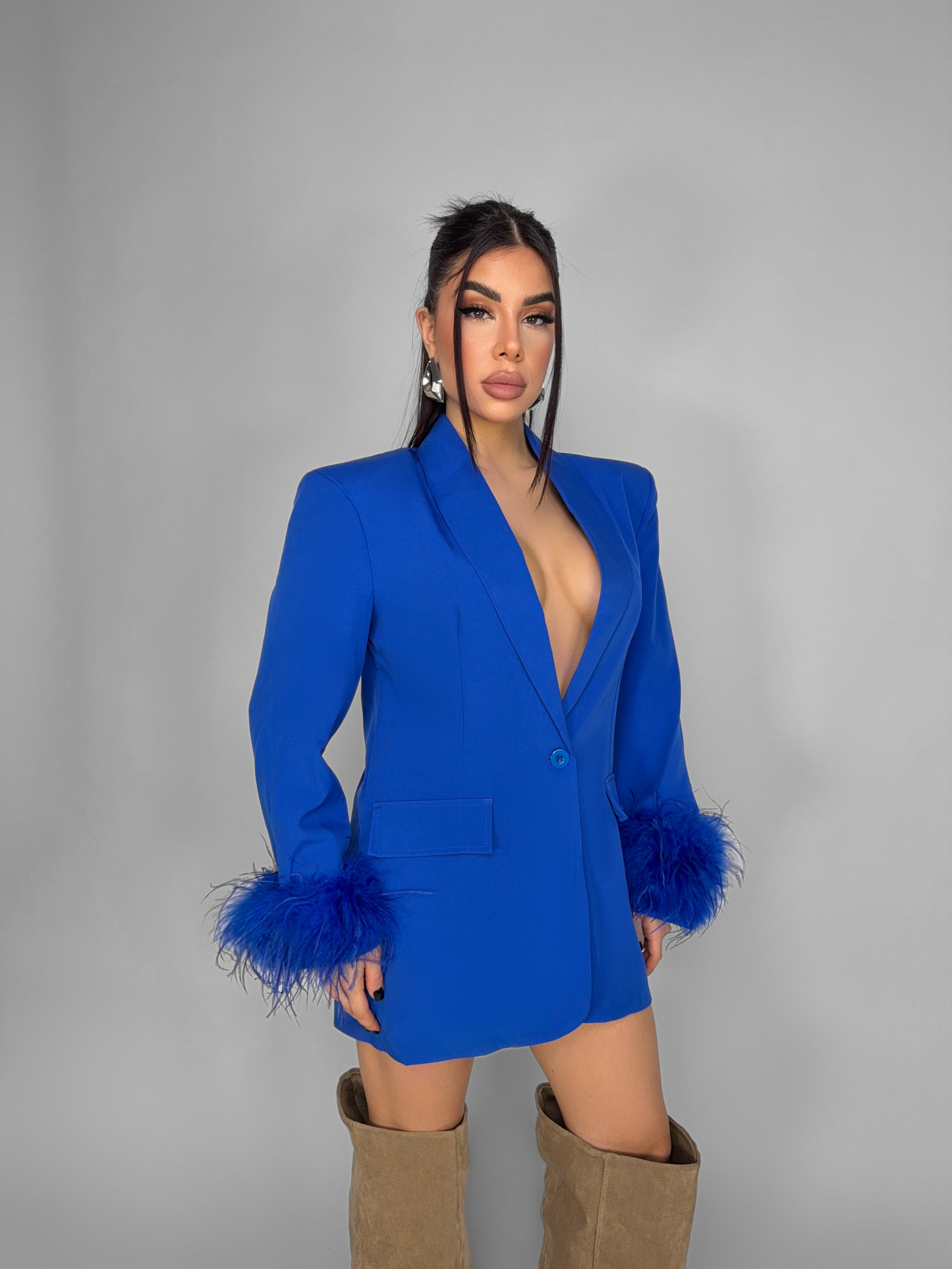 Blazer Feather Touch-Electric Blue