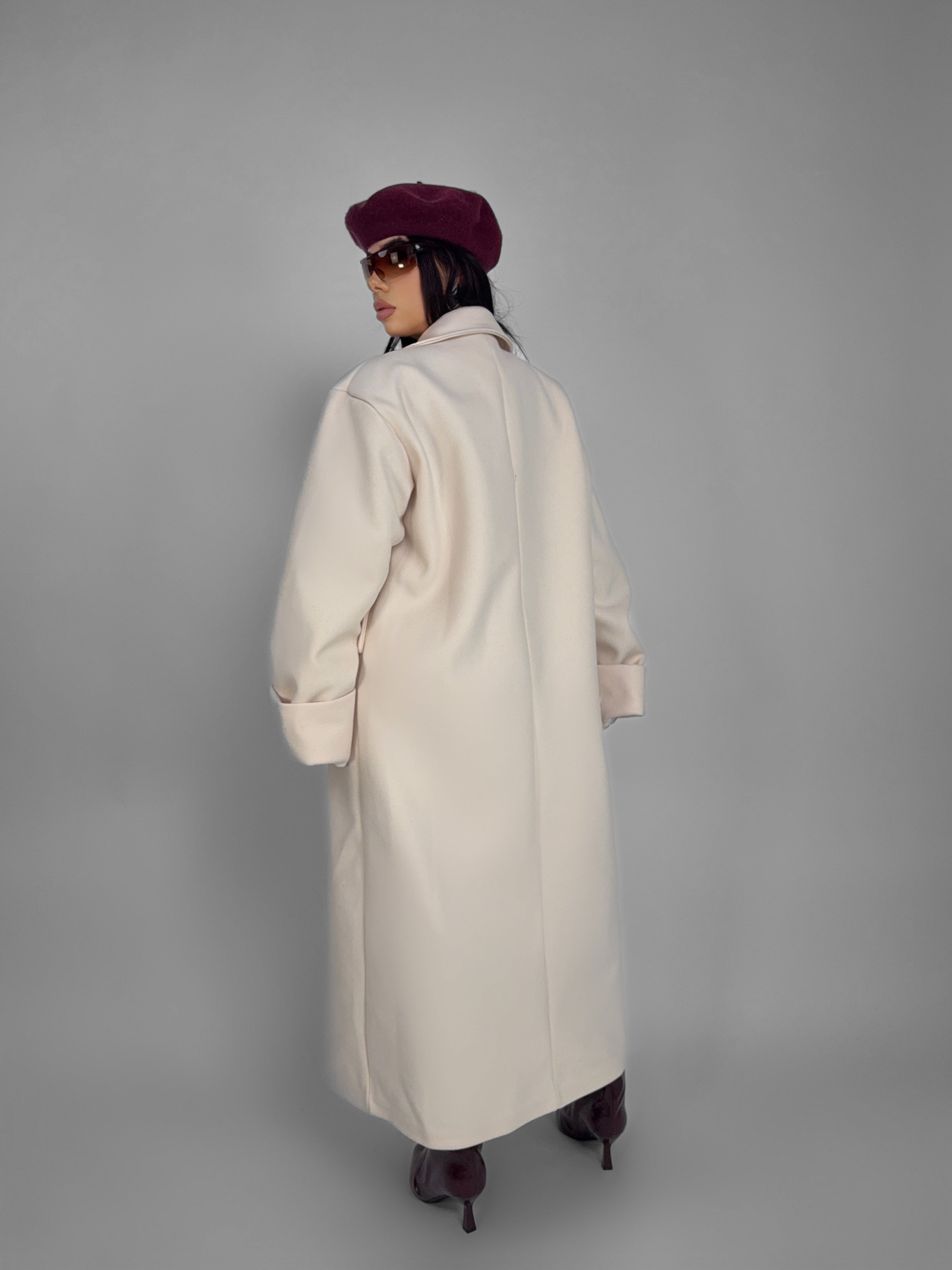 Cappotto Oversize-Panna