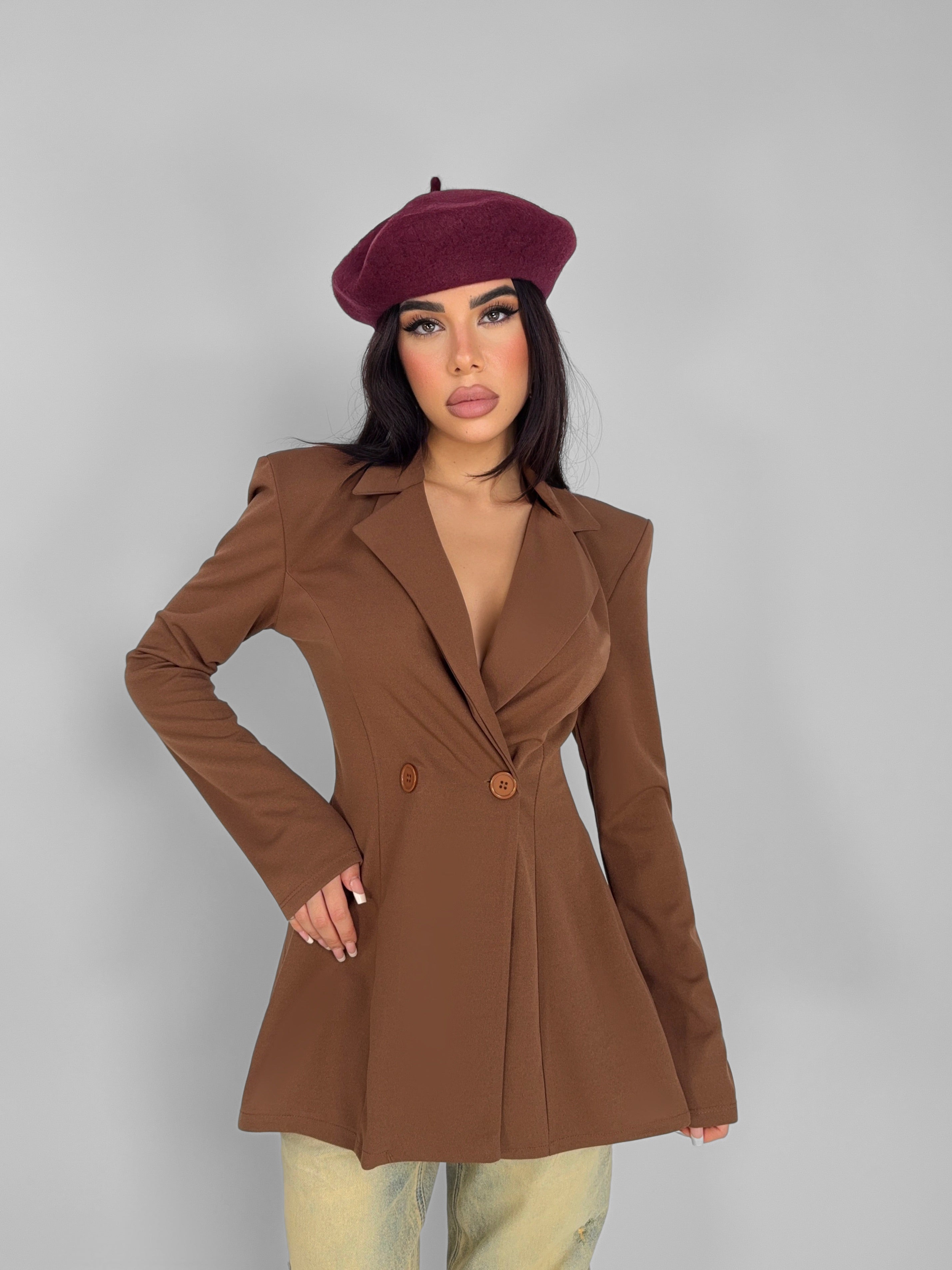 Blazer Bare Back-Brown