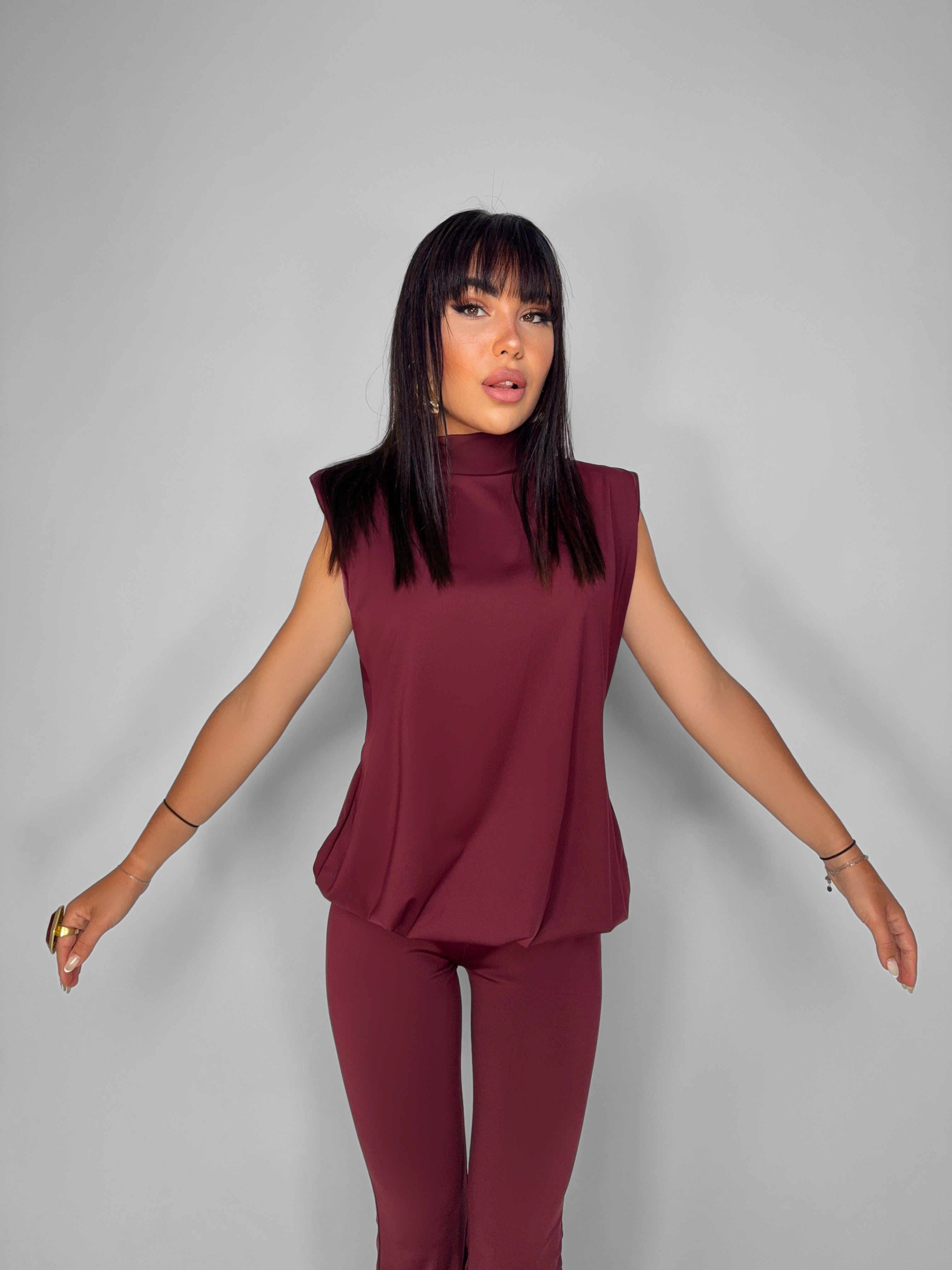Sleekline Jumpsuit - Cherry Red