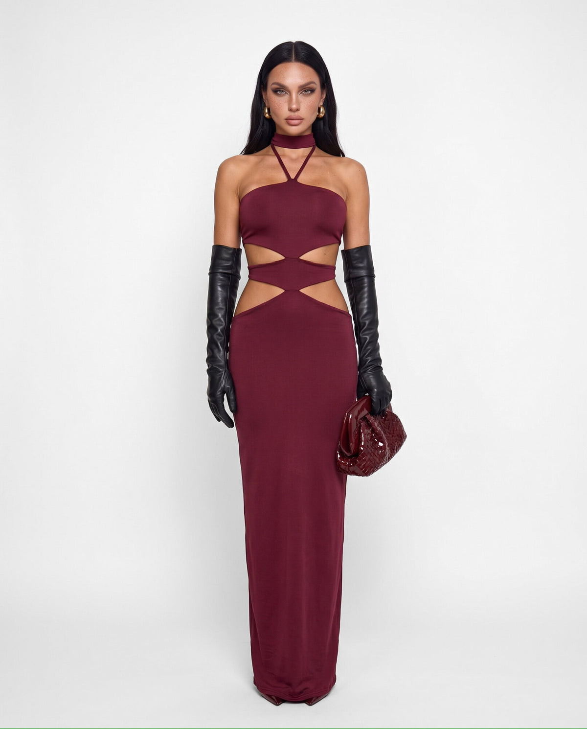 Abito Cut Out-Cherry Red