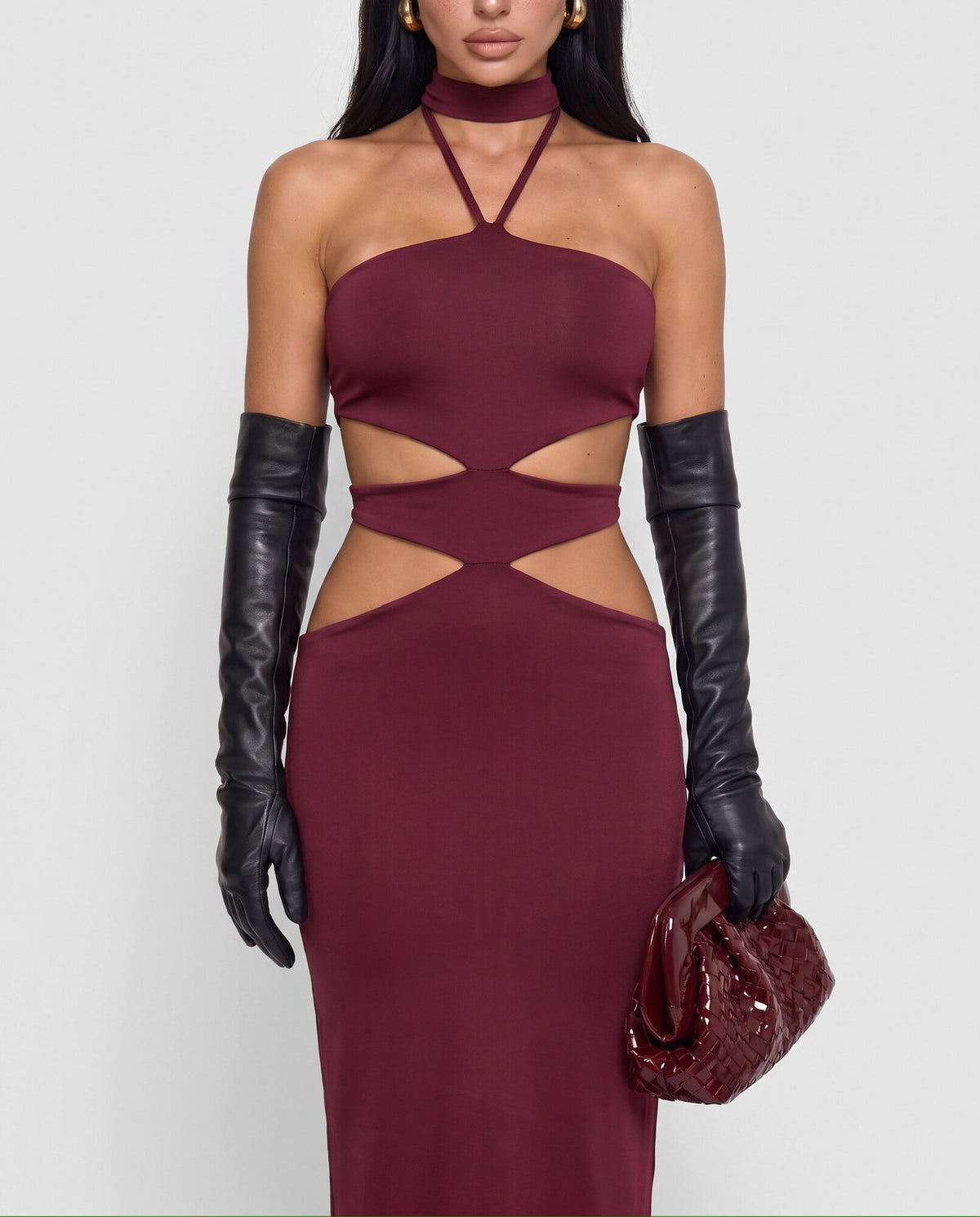 Abito Cut Out-Cherry Red