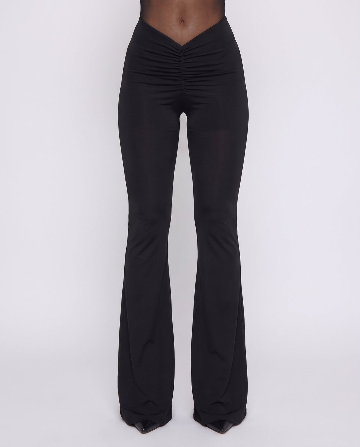 Jumpsuit Sheer Long-Black