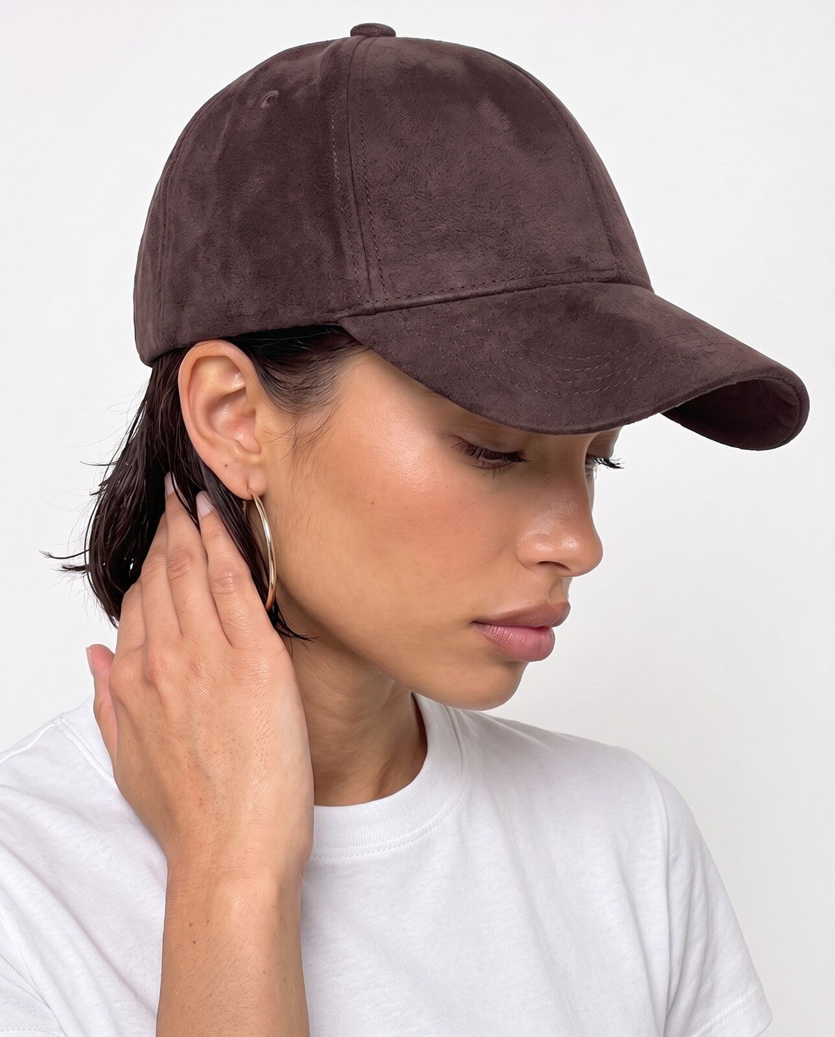 Cappello Suede Cap-Brown