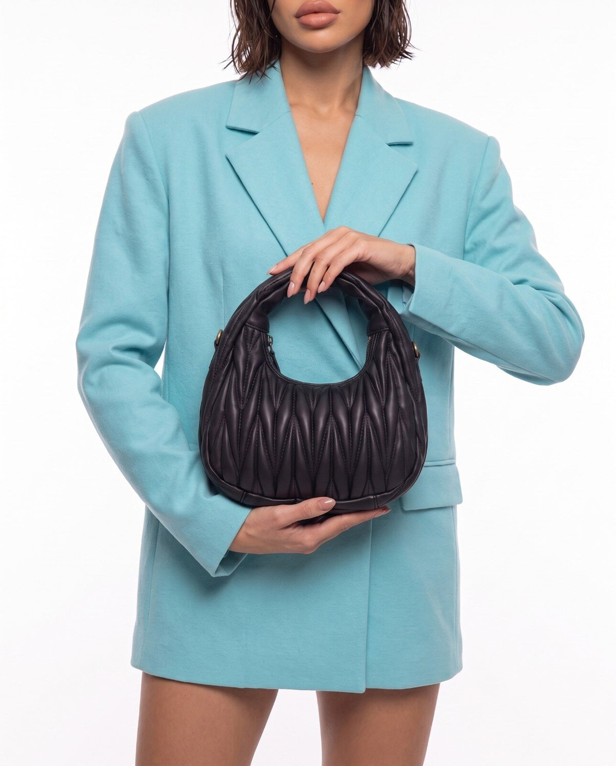 Borsa Quilted Moon-Black
