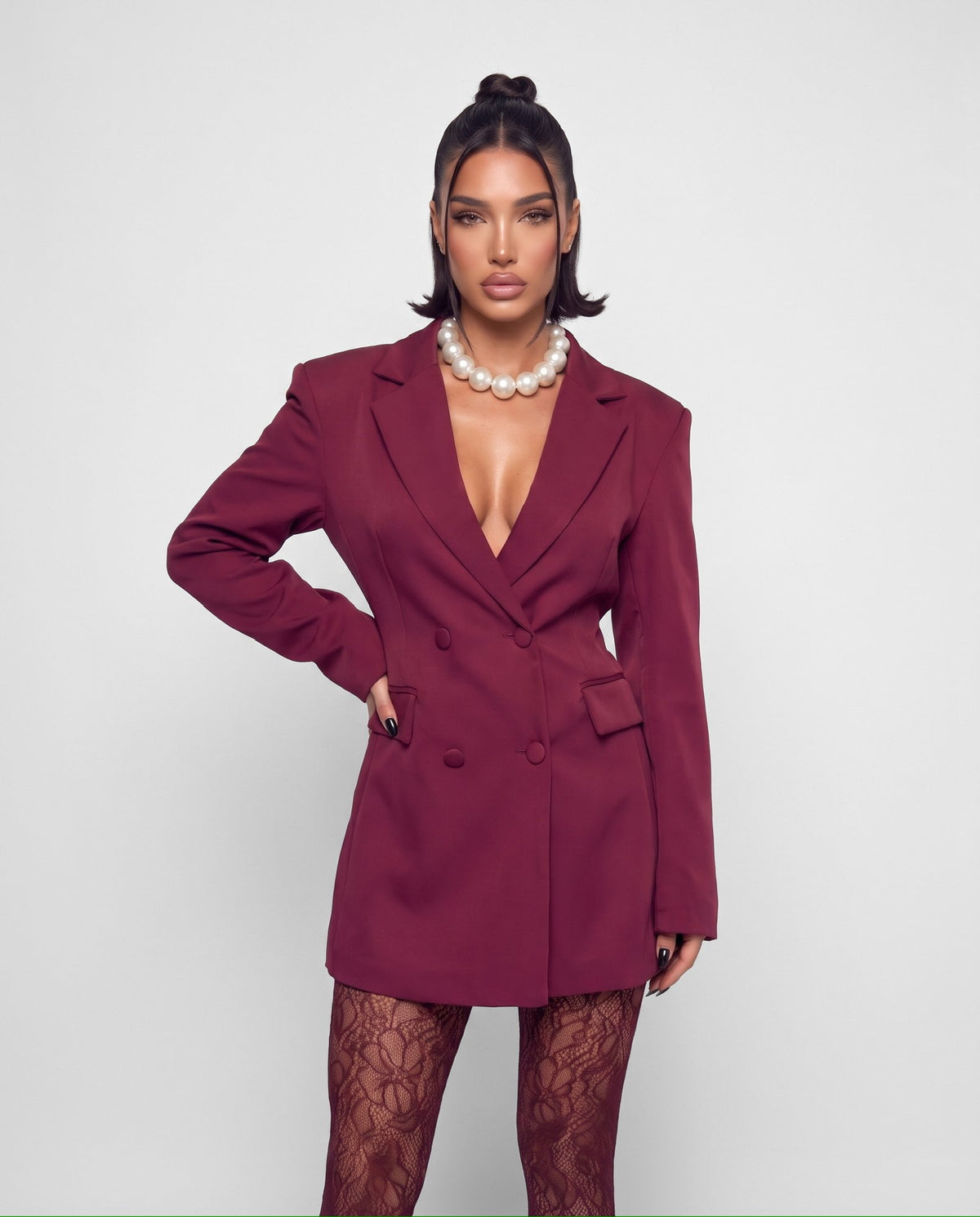 Dress/Jacket Magic Shaping - Cherry red