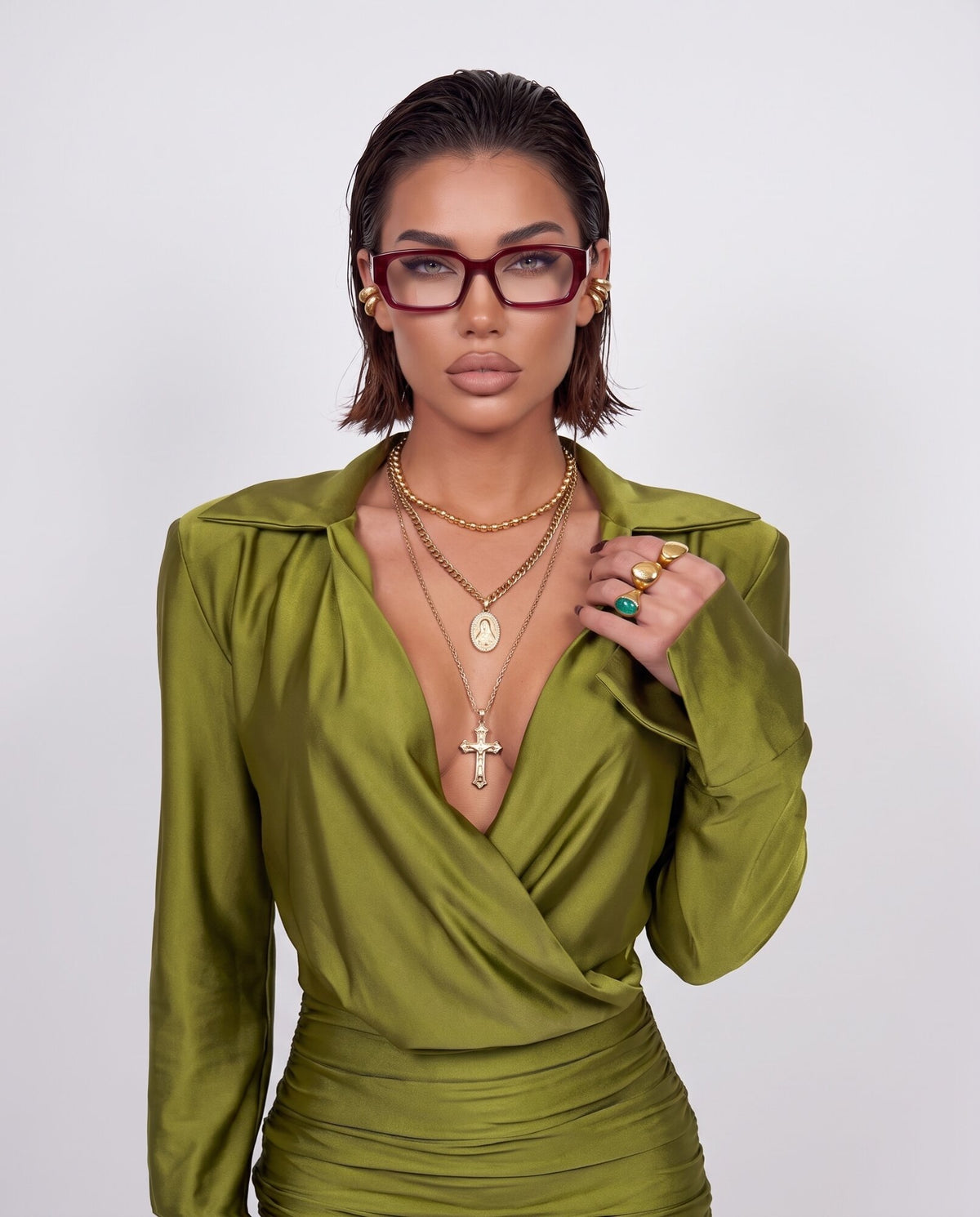 Abito Satin Drape