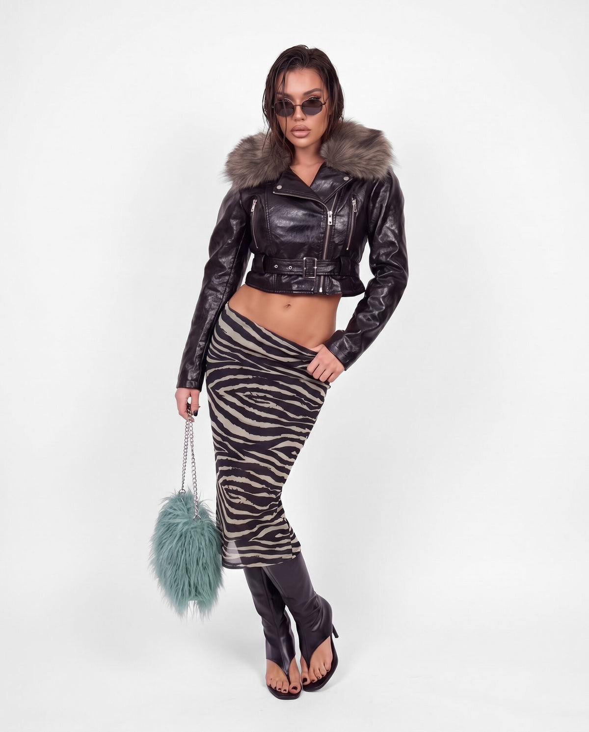 Gonna Sheer Midi-Zebra