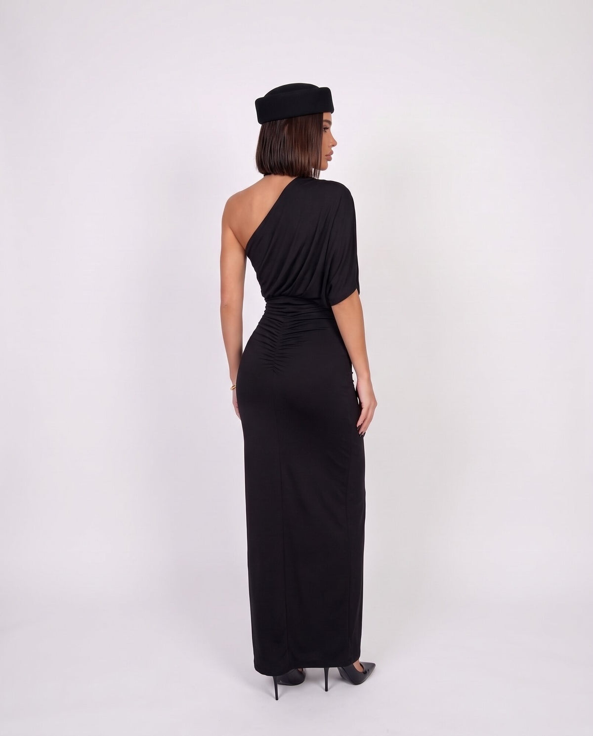Abito One Shoulder-Black