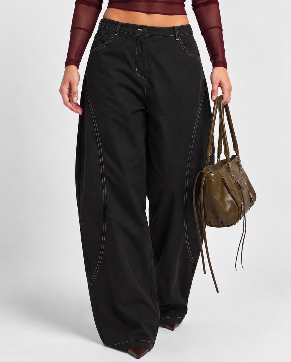 Pantalone Seam Line-Black