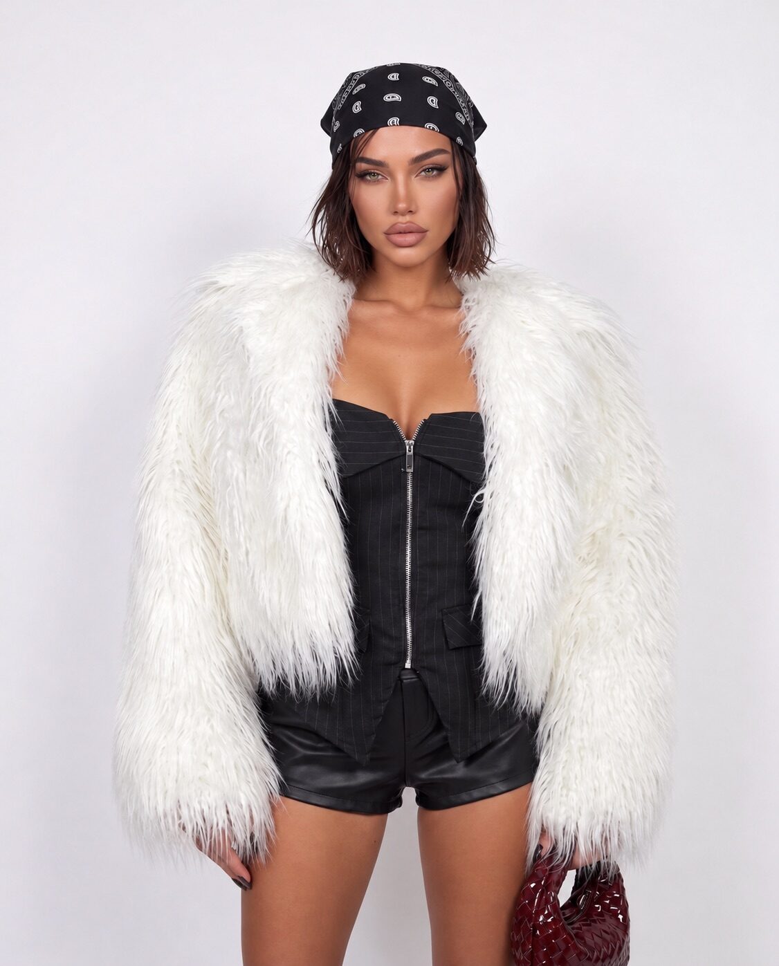 Pelliccia Fluffy Crush-White