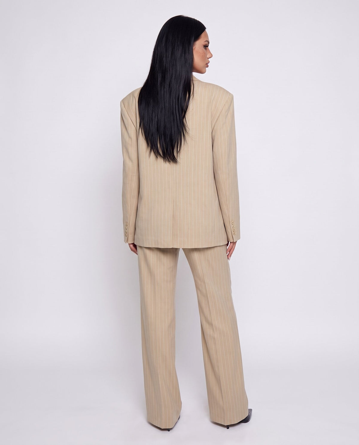 Coord Set Pinstripe-Beige
