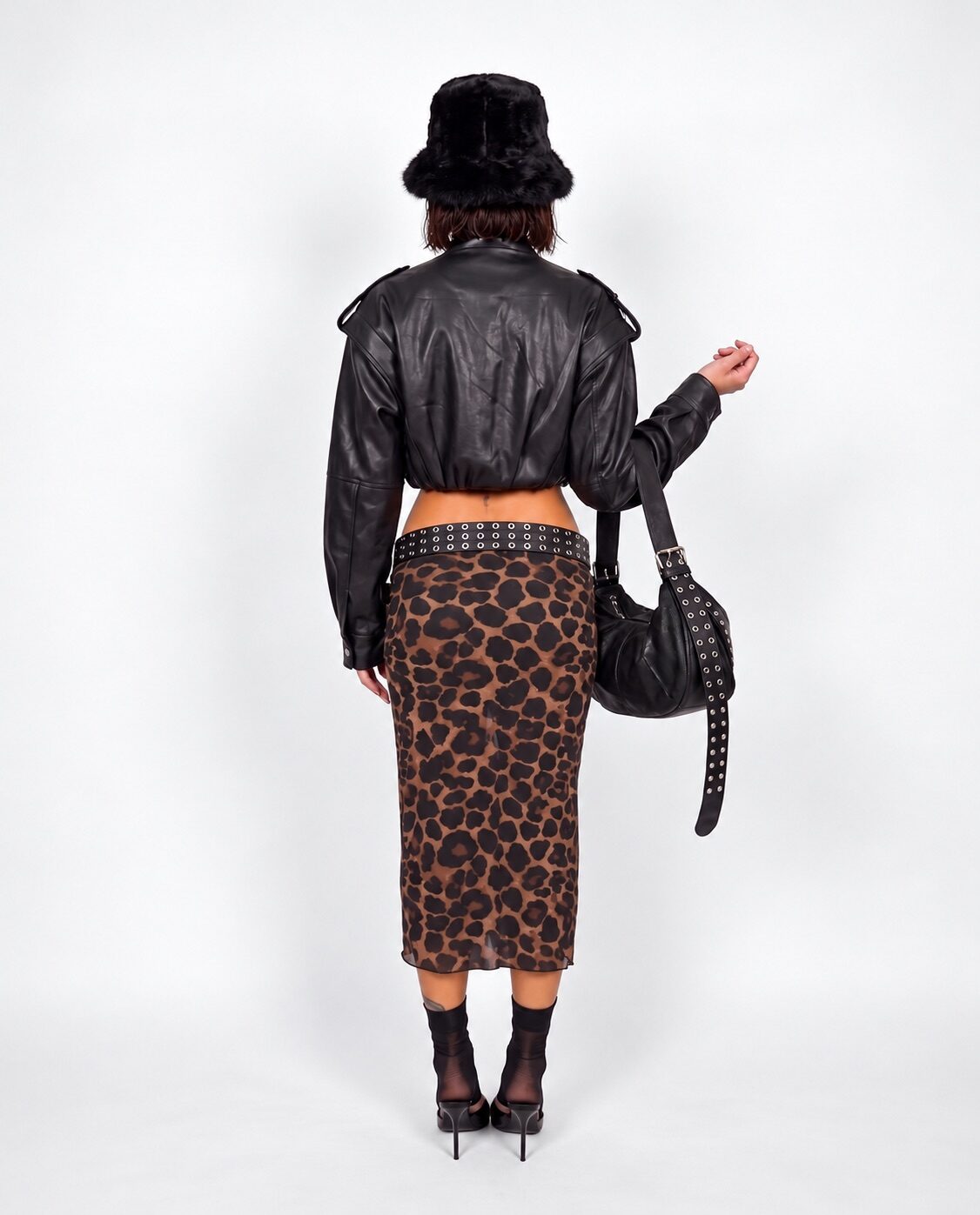 Total Look Leather Crush Leopard