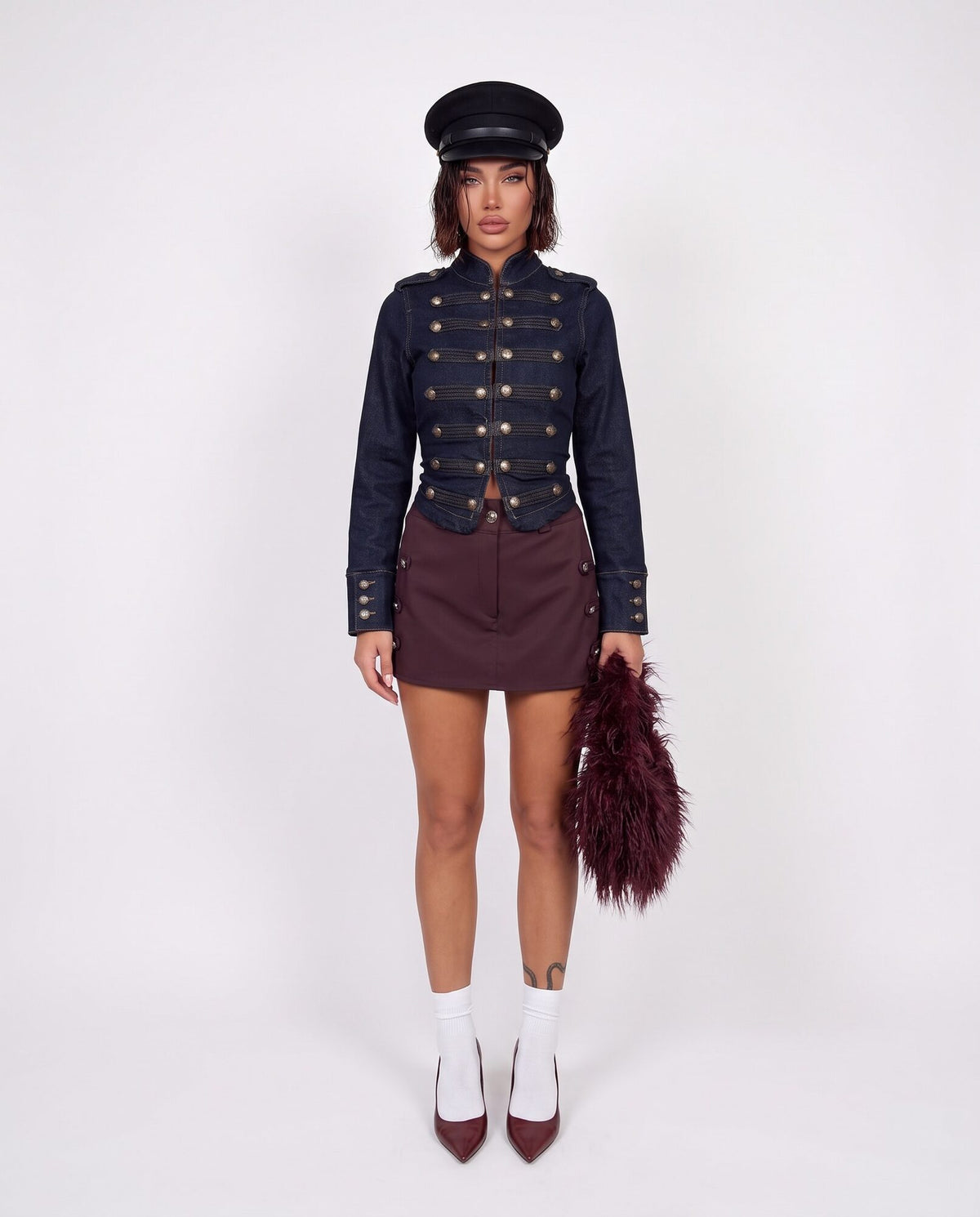 Total Look Denim Botton Cherry