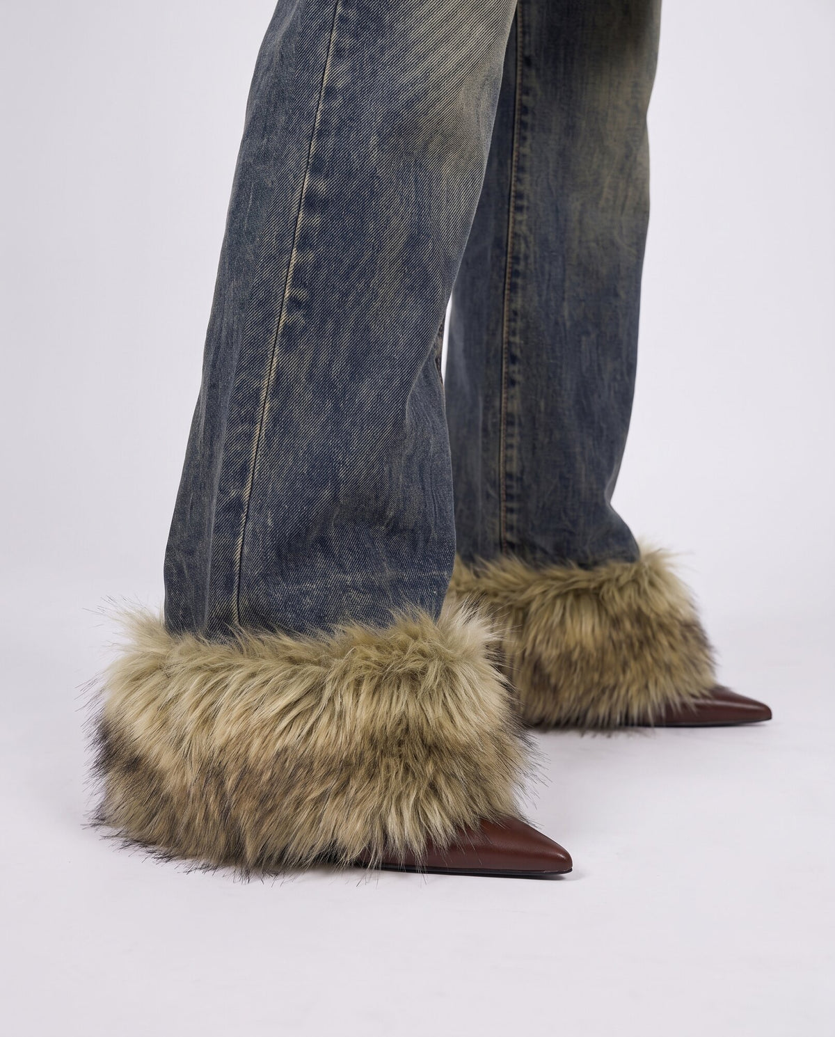 Jeans Fur Trim