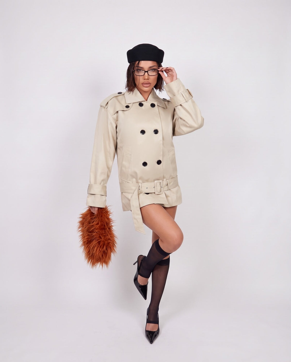 Trench Short Classic-Beige