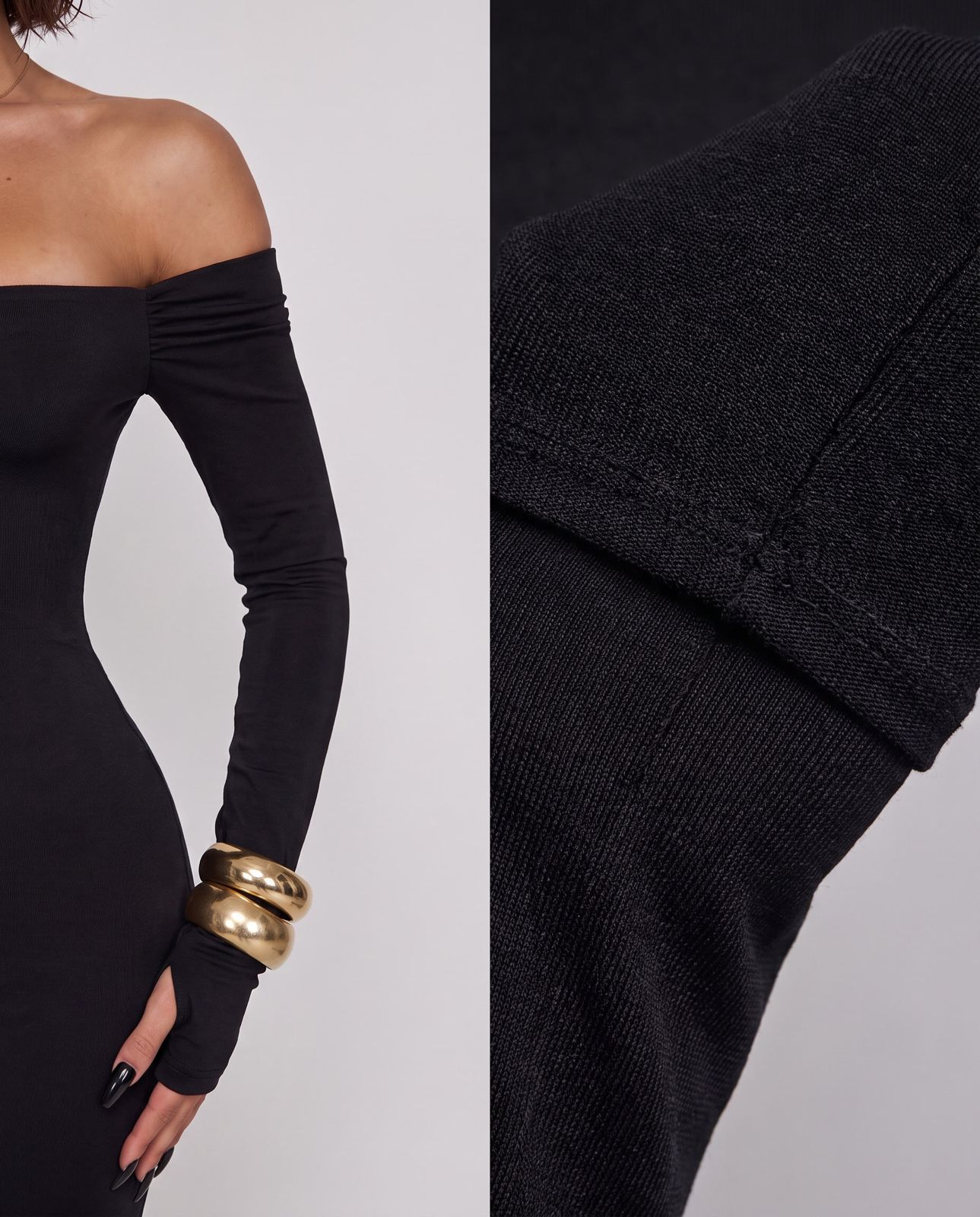 Luxe Off-Black Dress