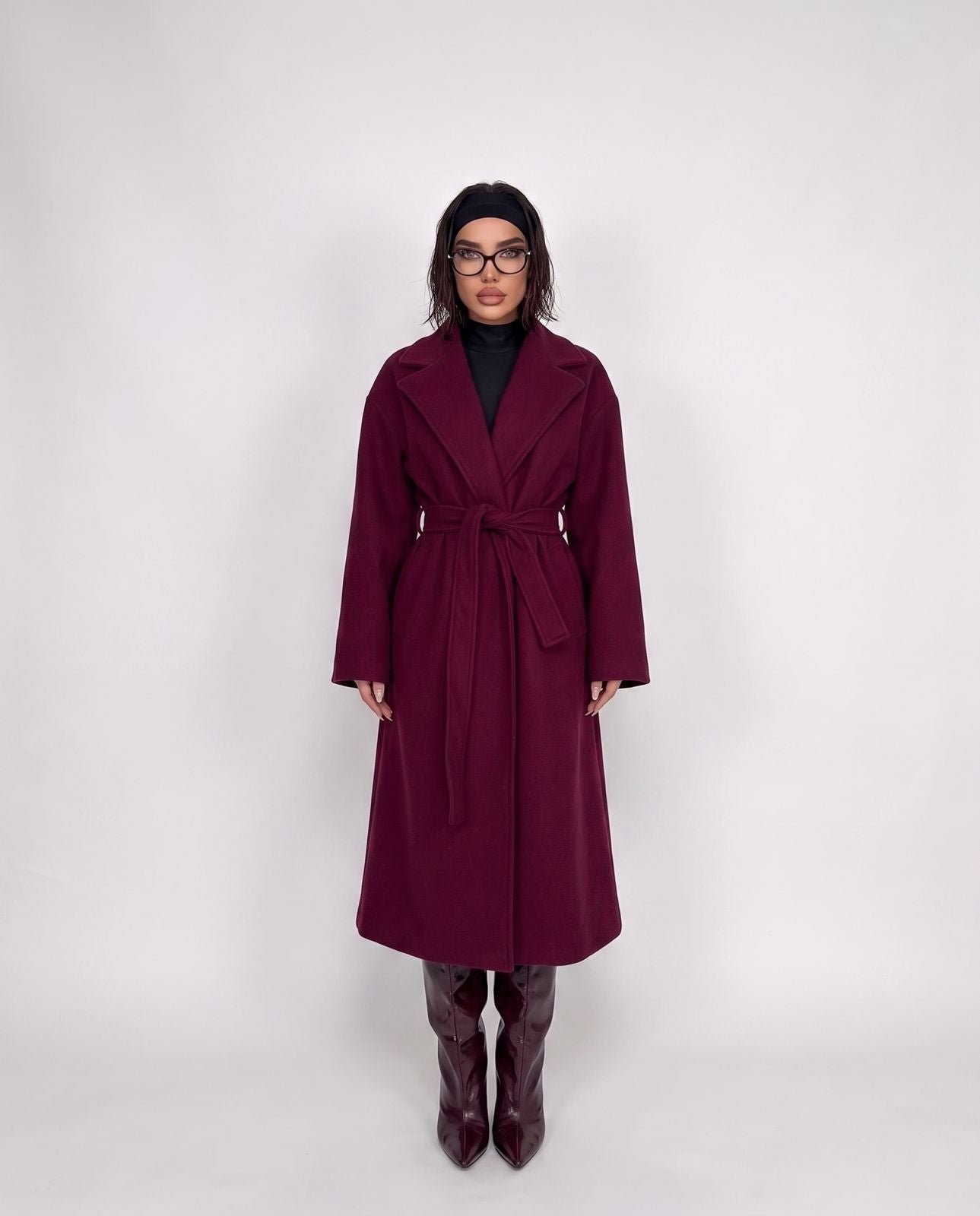 Wrap Coat - Cherry Red