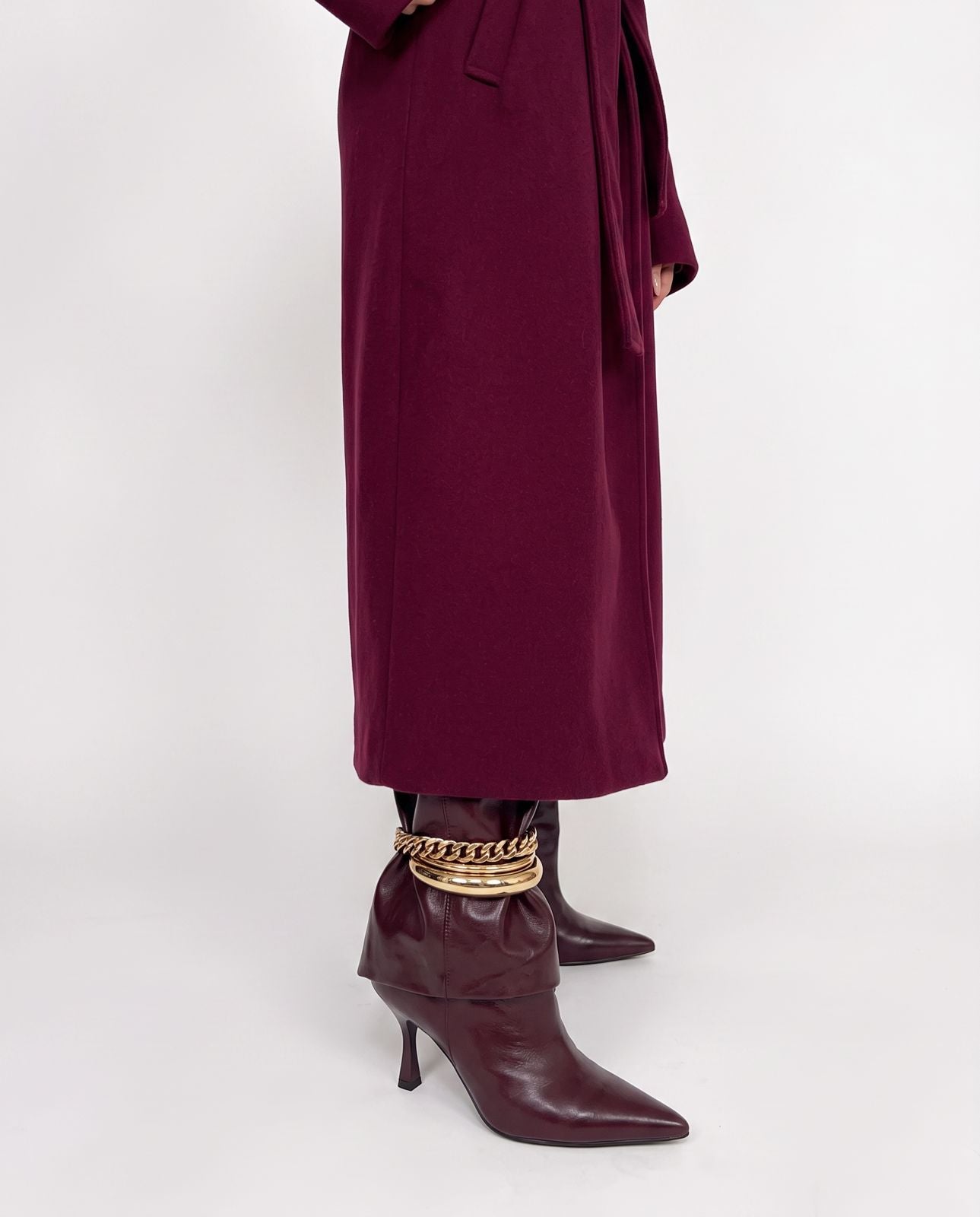 Wrap Coat - Cherry Red