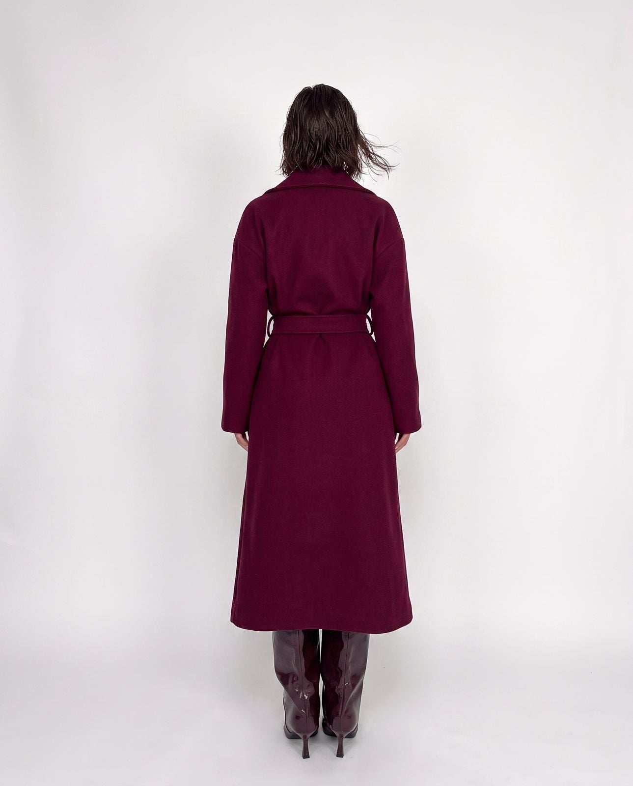Wrap Coat - Cherry Red