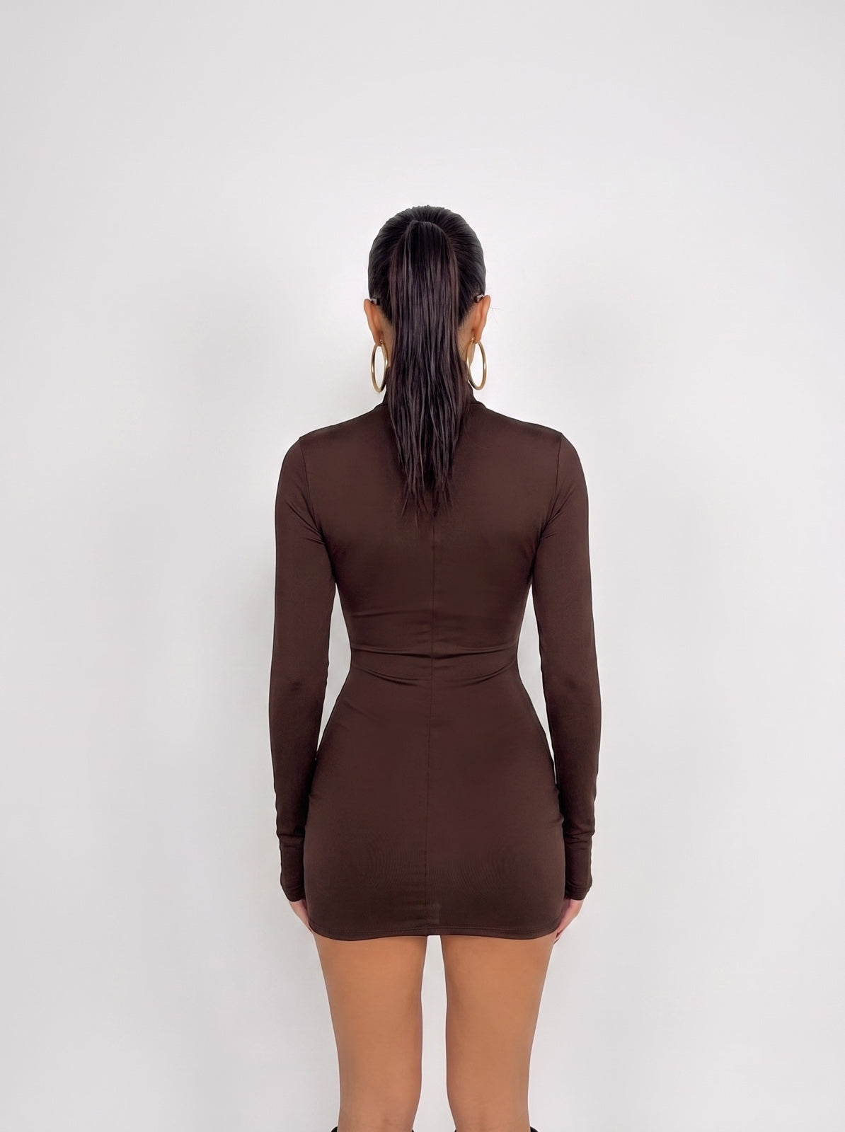 Basic Not Basic Dress - Brown