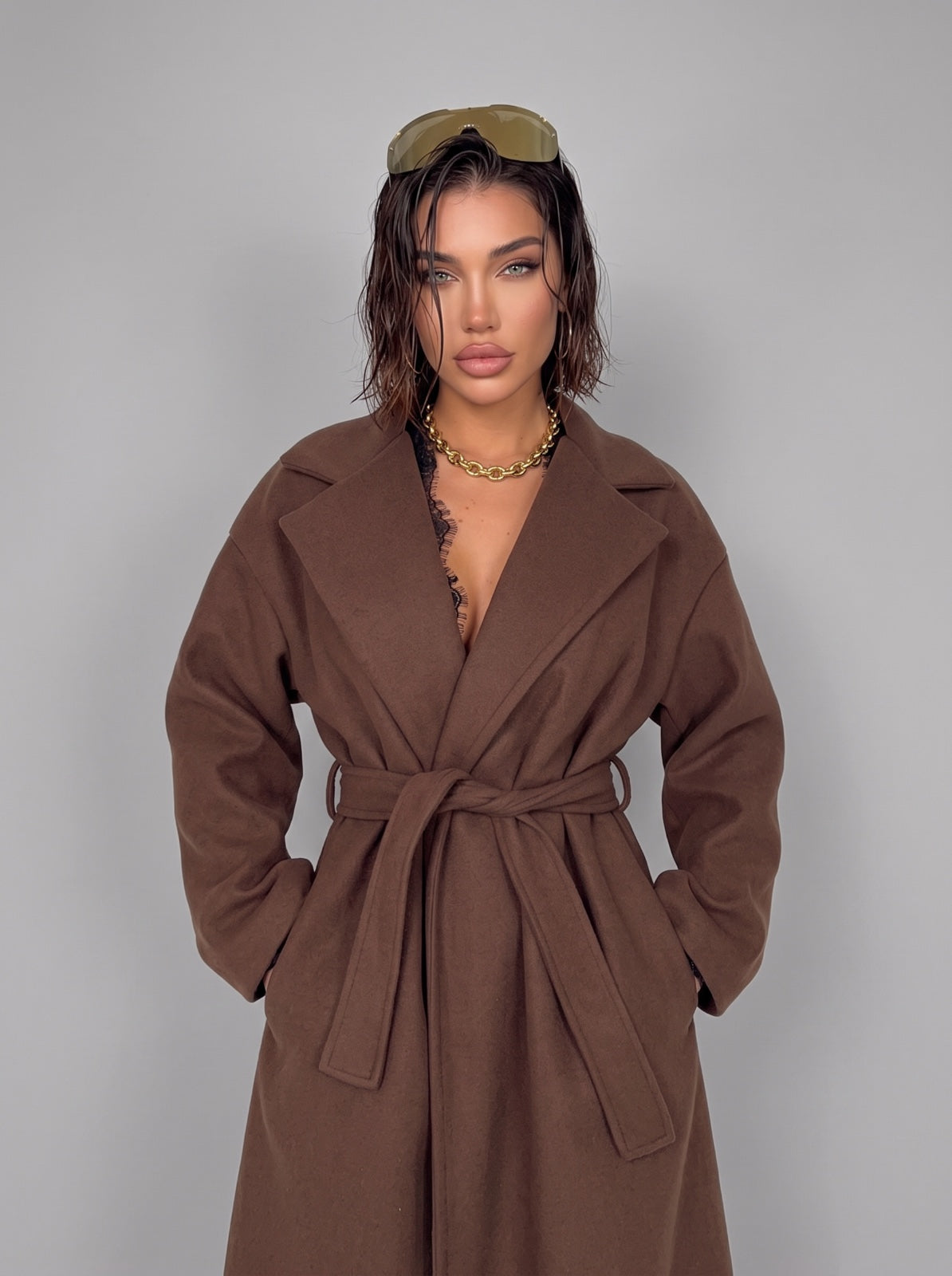Cappotto Wrap - Brown