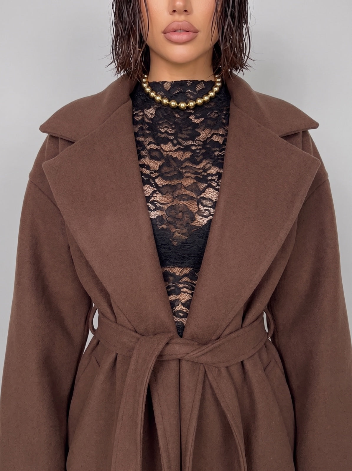 Cappotto Wrap - Brown