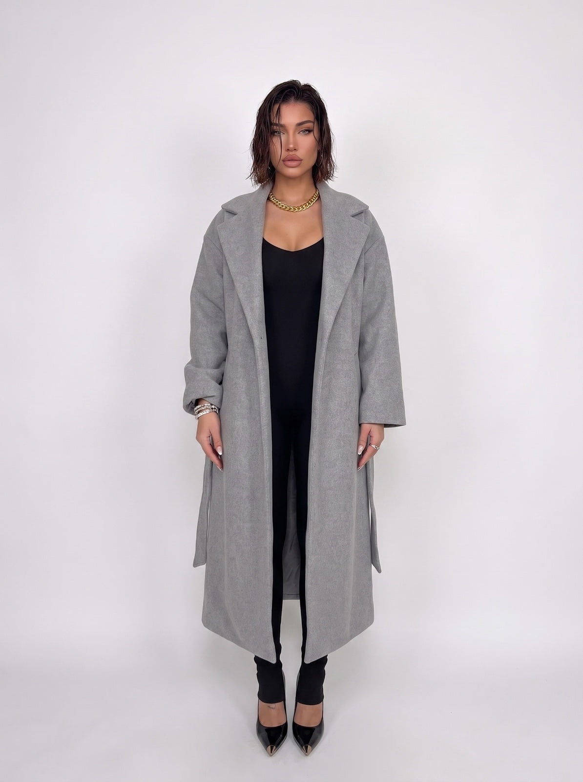 Wrap Coat - Grey