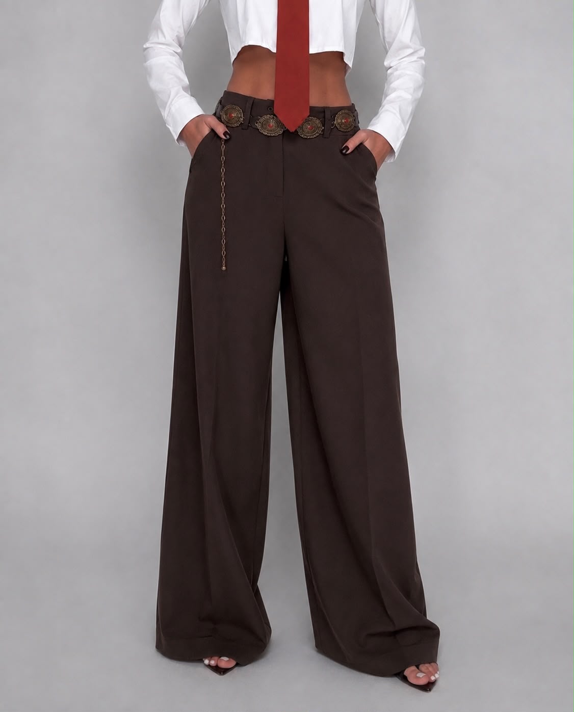 Pantalone Classic Fit - Brown