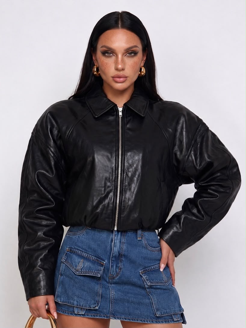 Bomber Leather Crazy