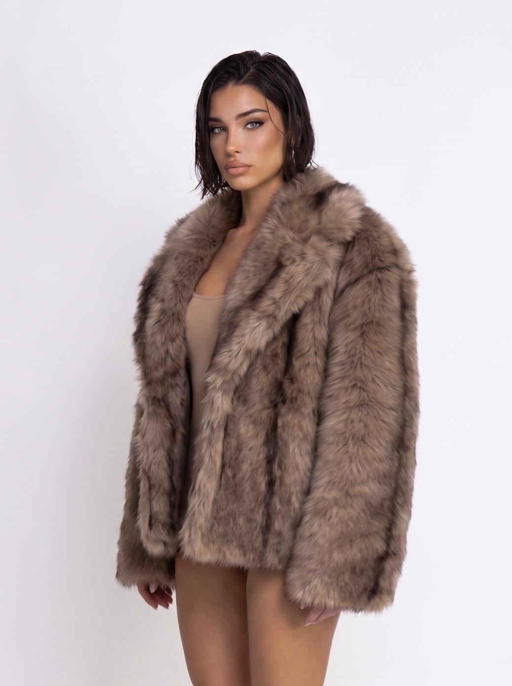 Pelliccia Loren - Camel