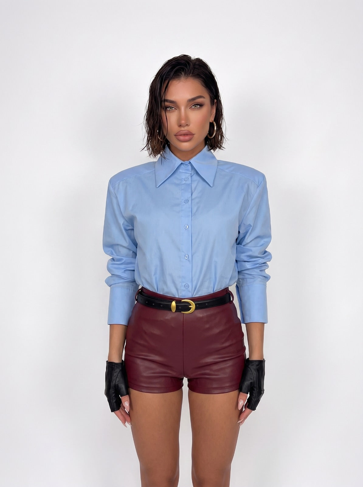 Mega Shoulder Shirt - Blue