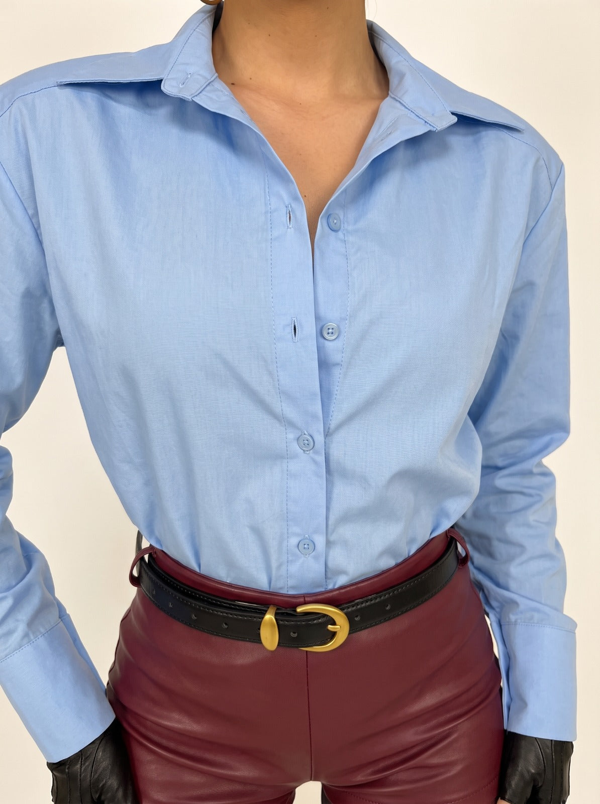 Camicia Mega Shoulder - Blue