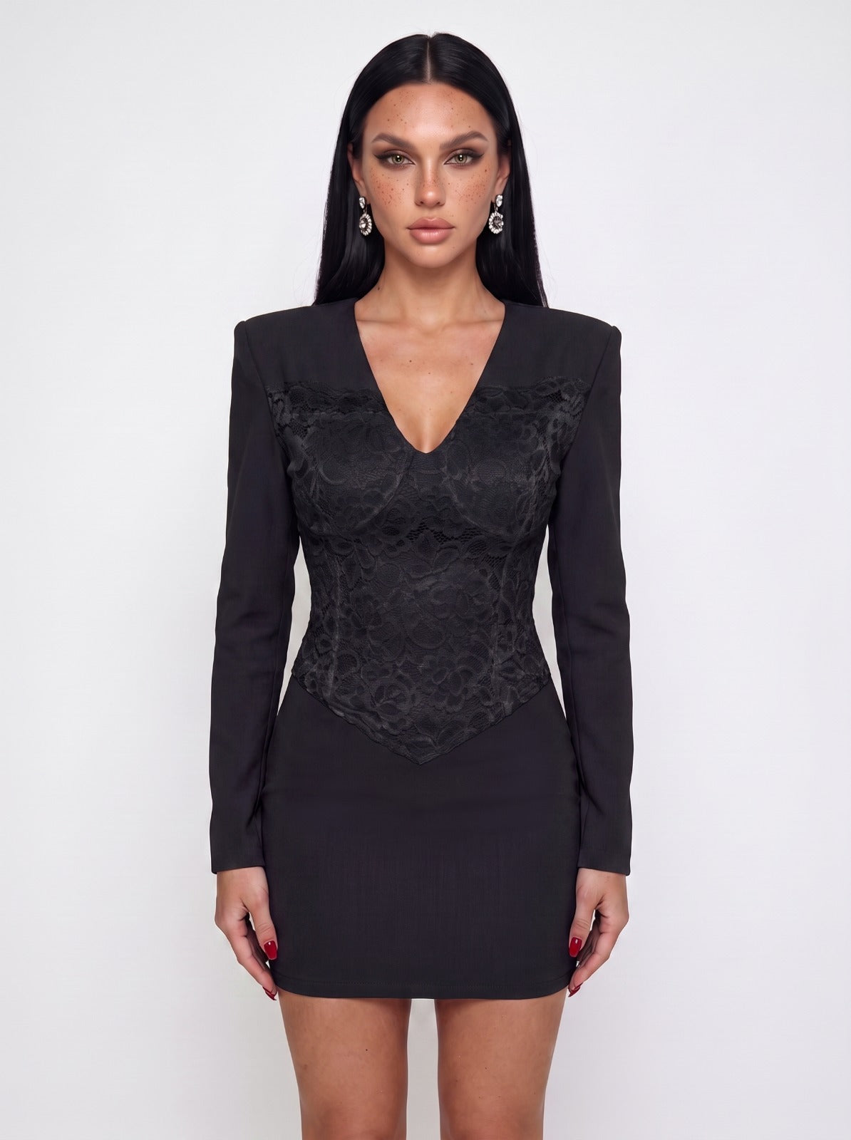 Abito Lace Overlay-Black