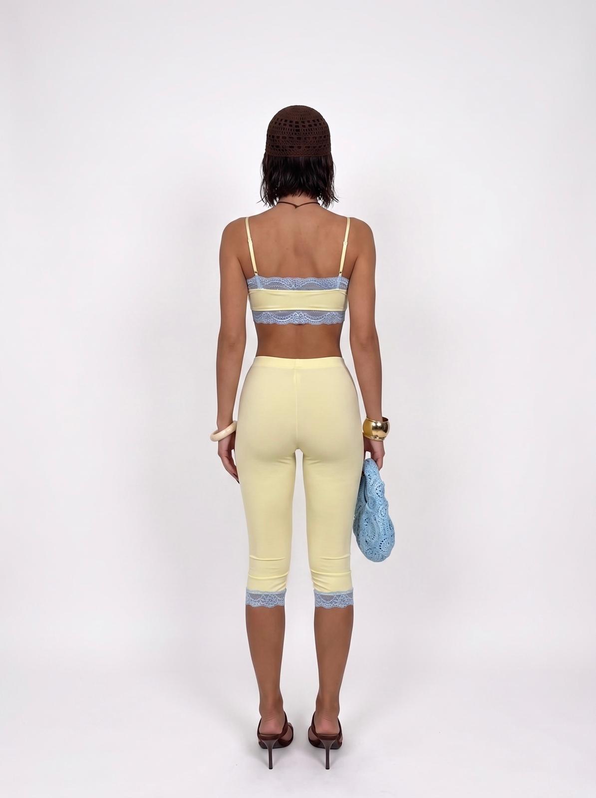 Co-ord Set Sleek Lace-Yellow