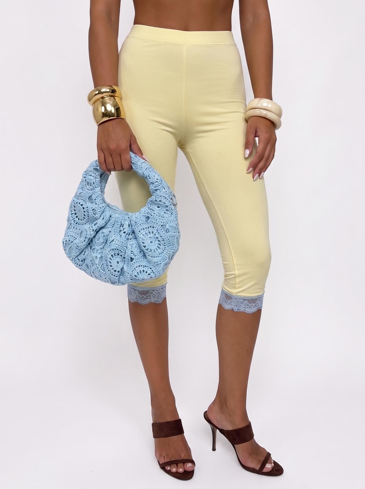 Co-ord Set Sleek Lace-Yellow