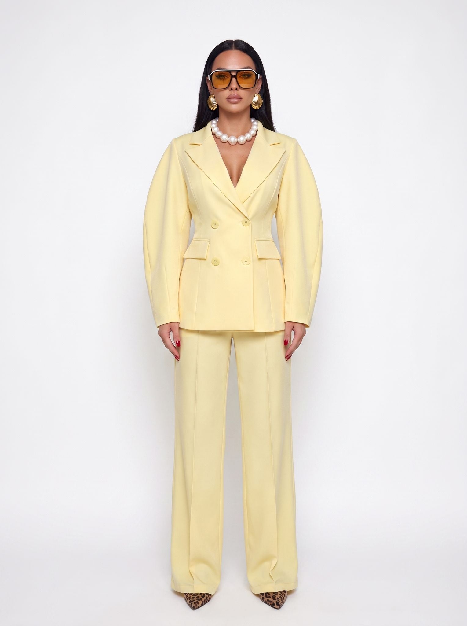Completo Double Breasted-Yellow