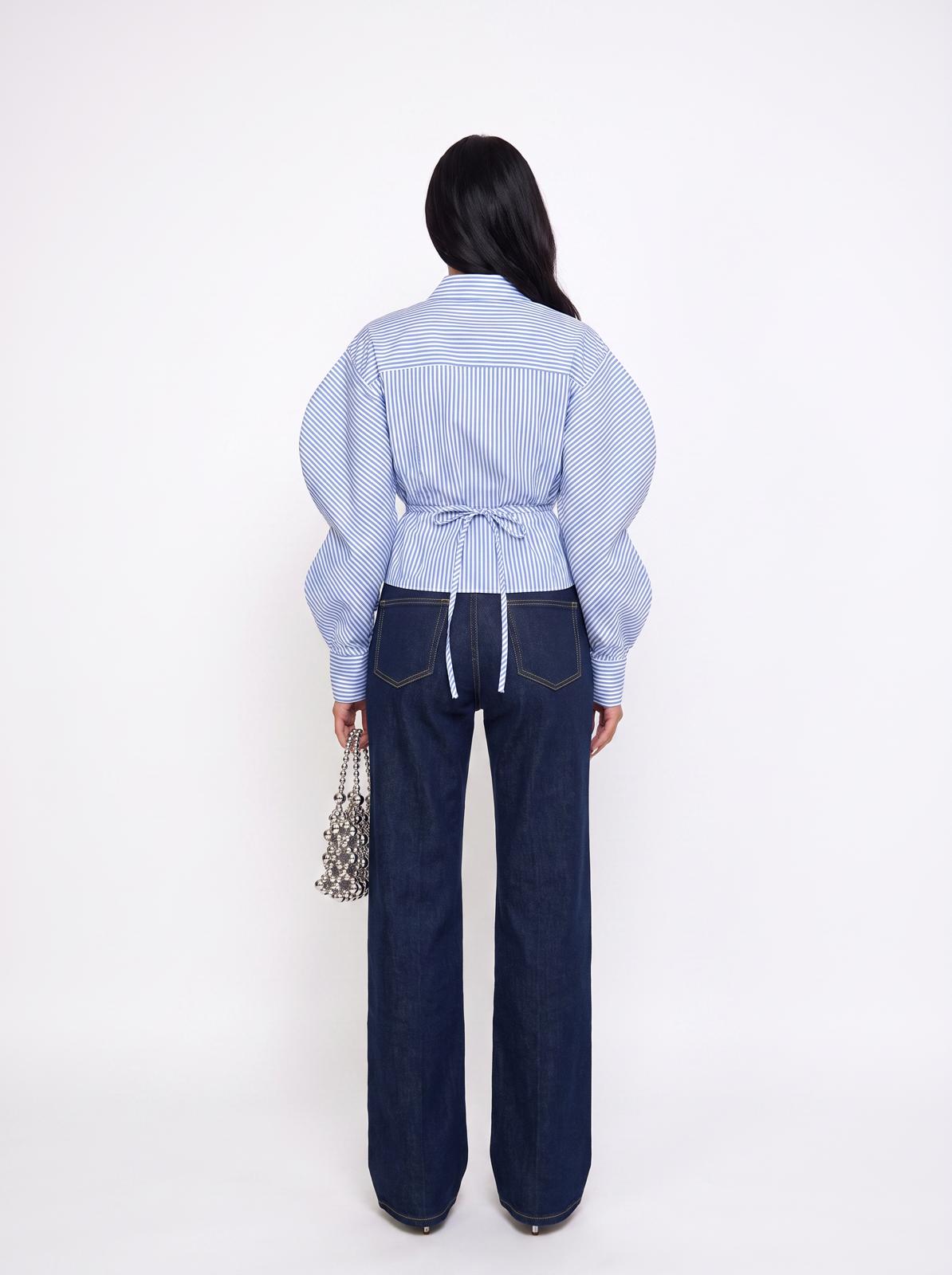 Camicia Tie Up-Light Blue