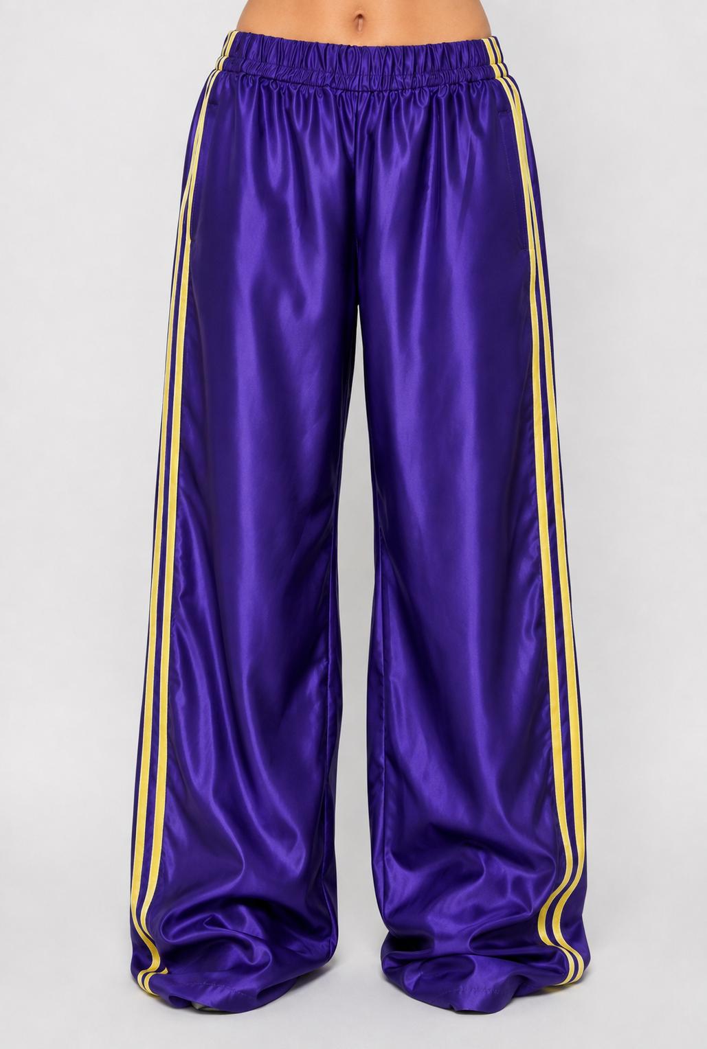 Shiny Side Trousers - Purple
