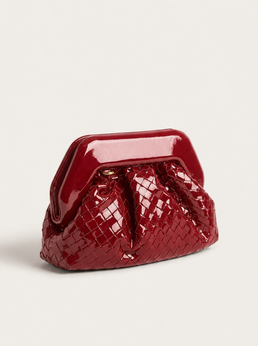 Borsa Glossy Twist-Cherry Red