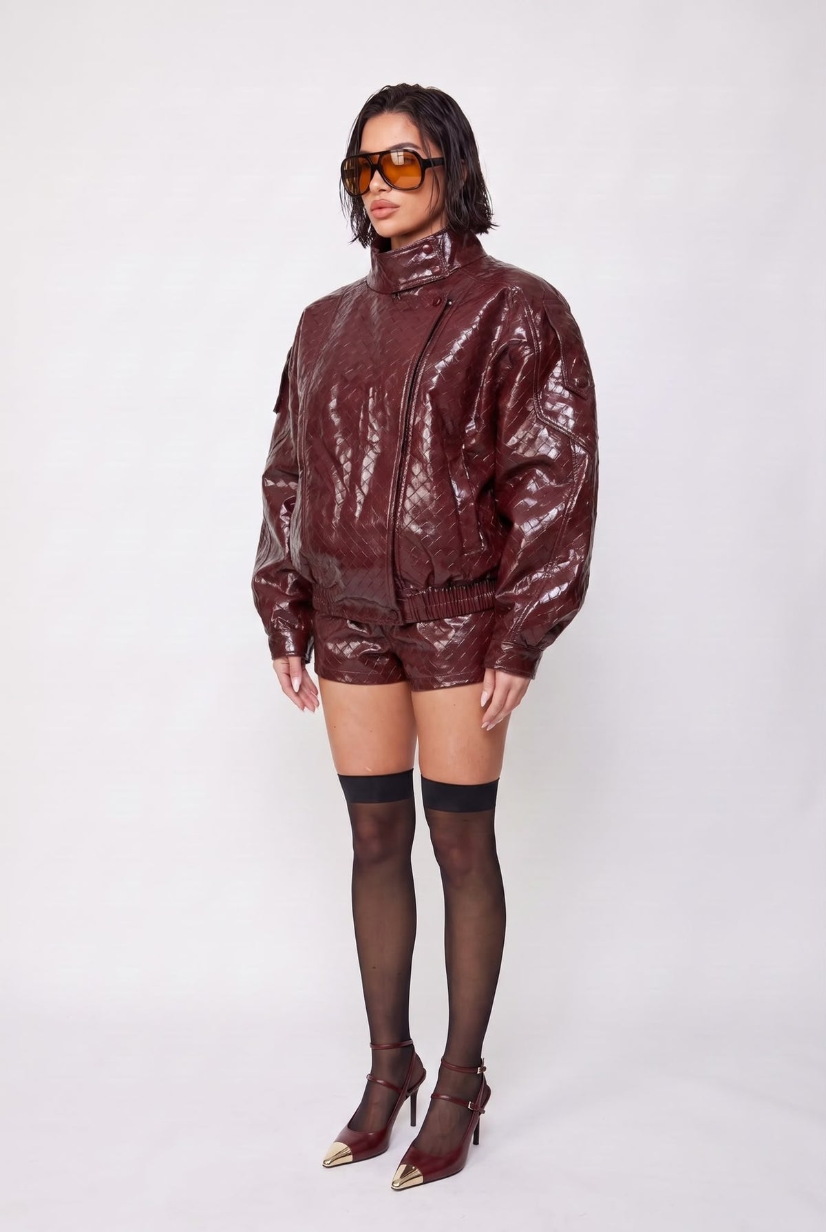 Bomber Austin-Cherry Red