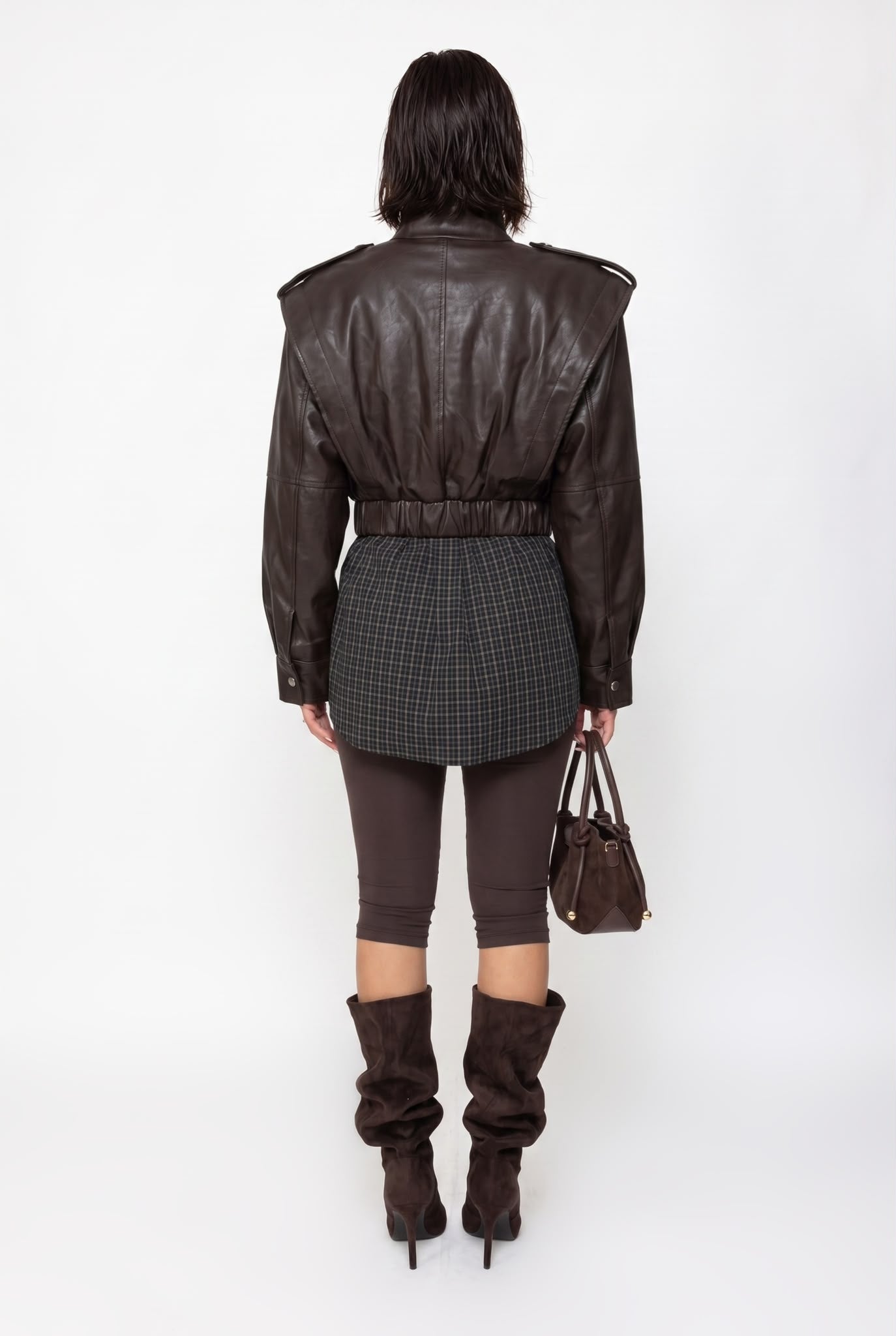 Giacca Leather Crush-Brown