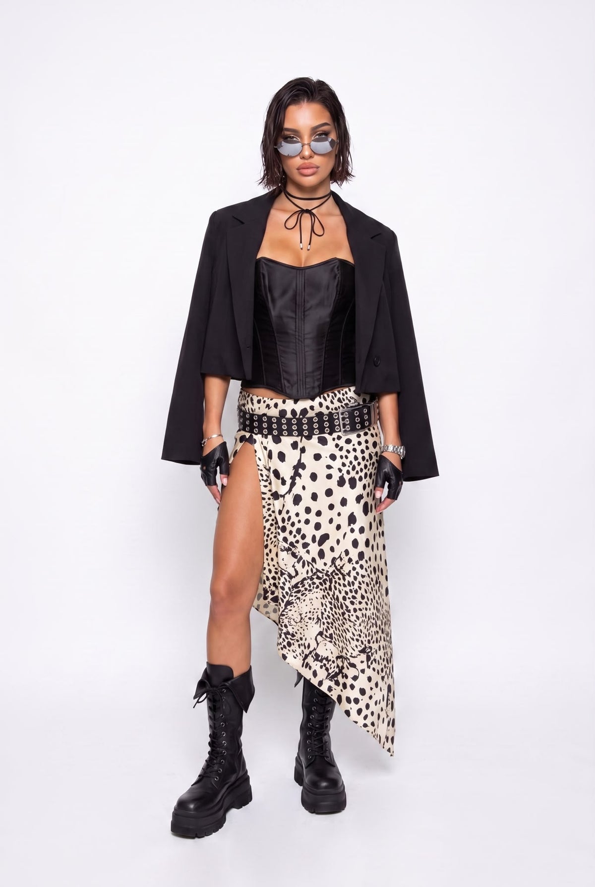 Chaqueta Clean Crop-Negro