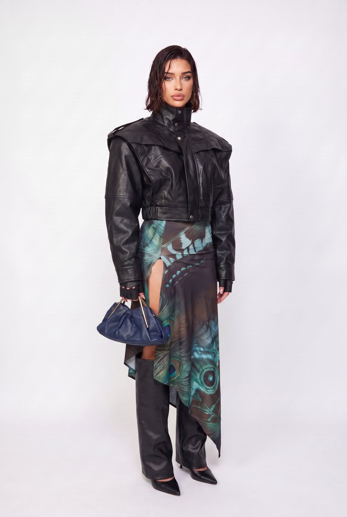 Giacca Leather Crush-Black