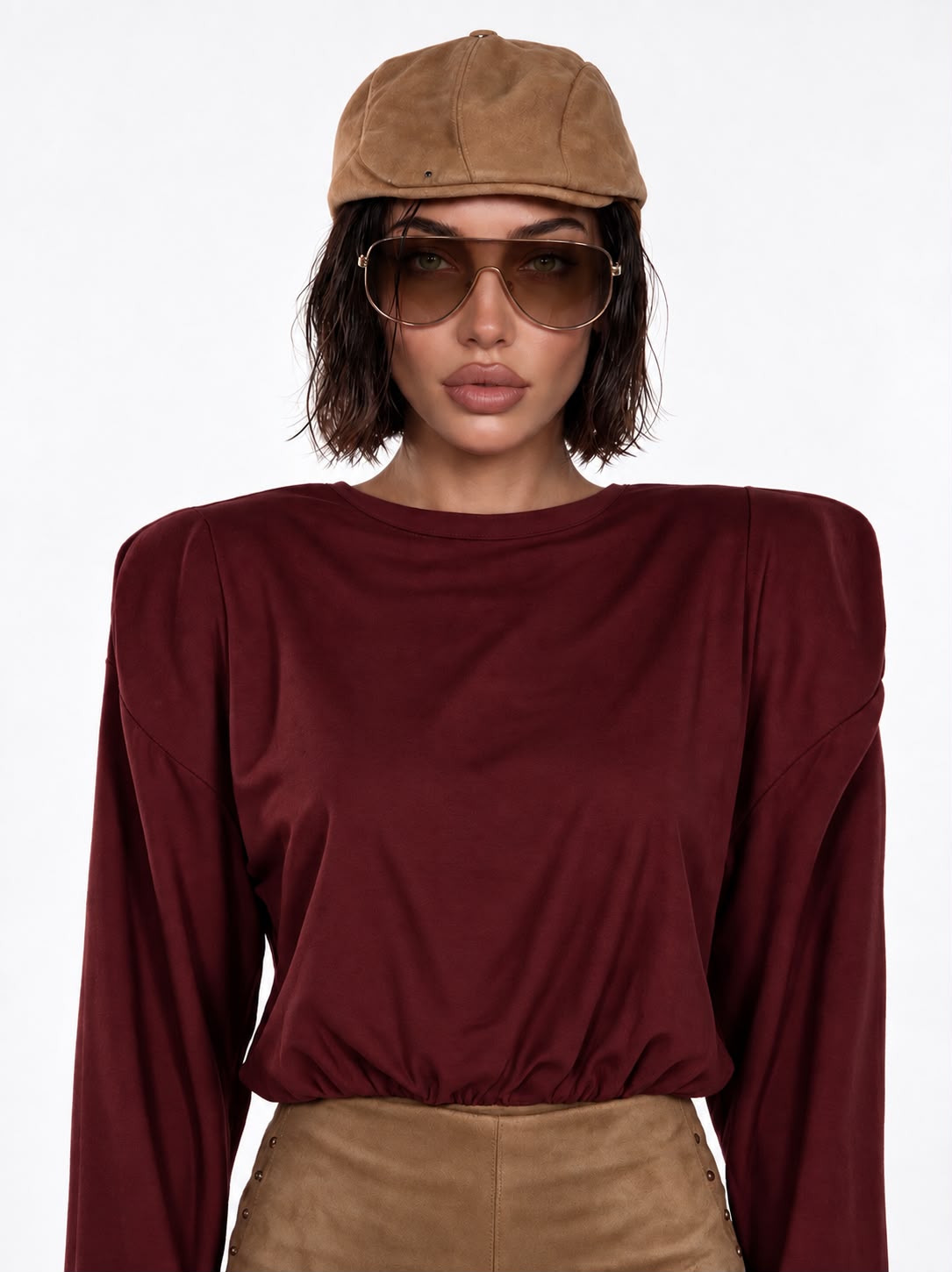 Maglia Shoulder Edit-Cherry Red