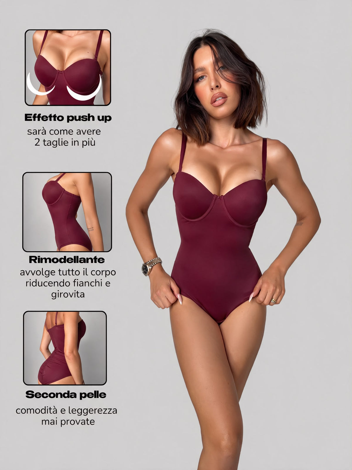 Body Slimming & Push Up - Cherry Red