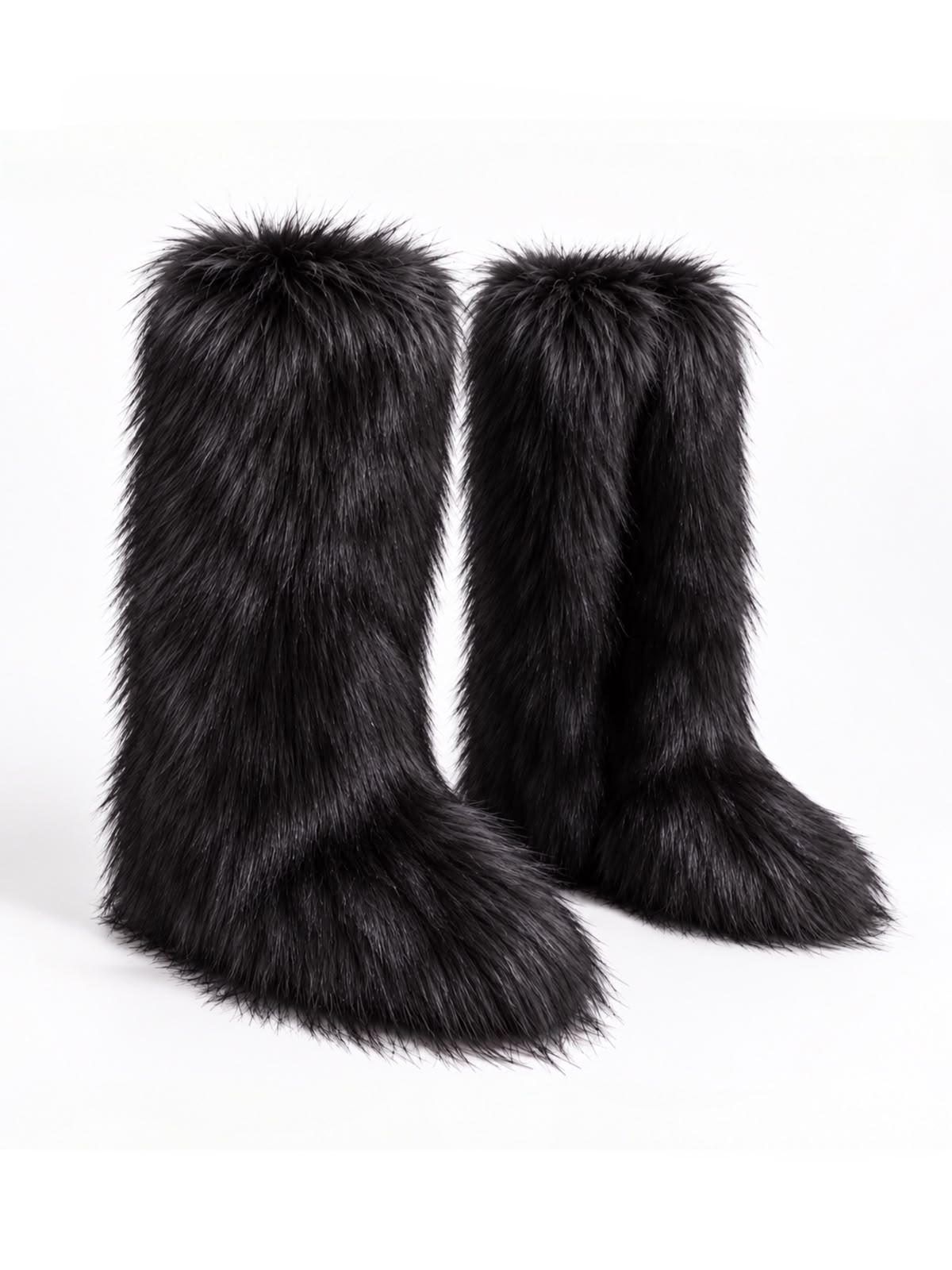 Stivale Faux Fur-Black