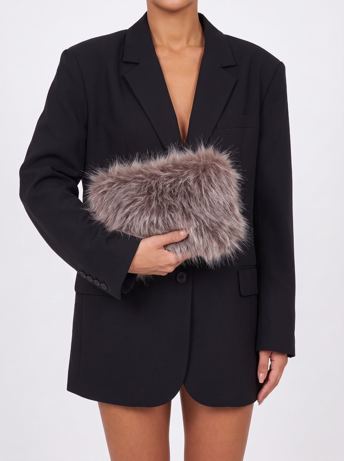 Borsa Fluffy-Tortora