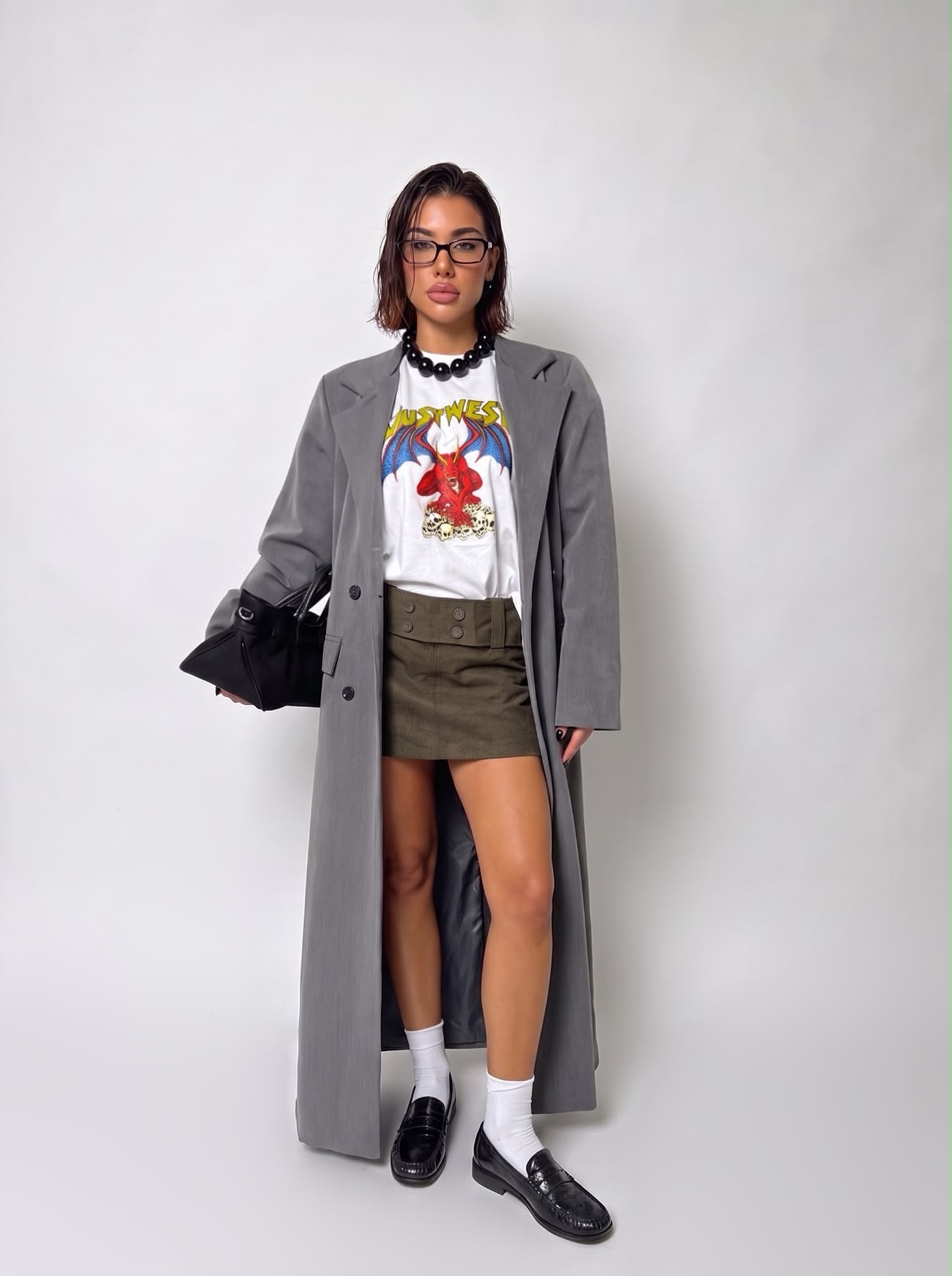 Blazer Long Shape-Grey
